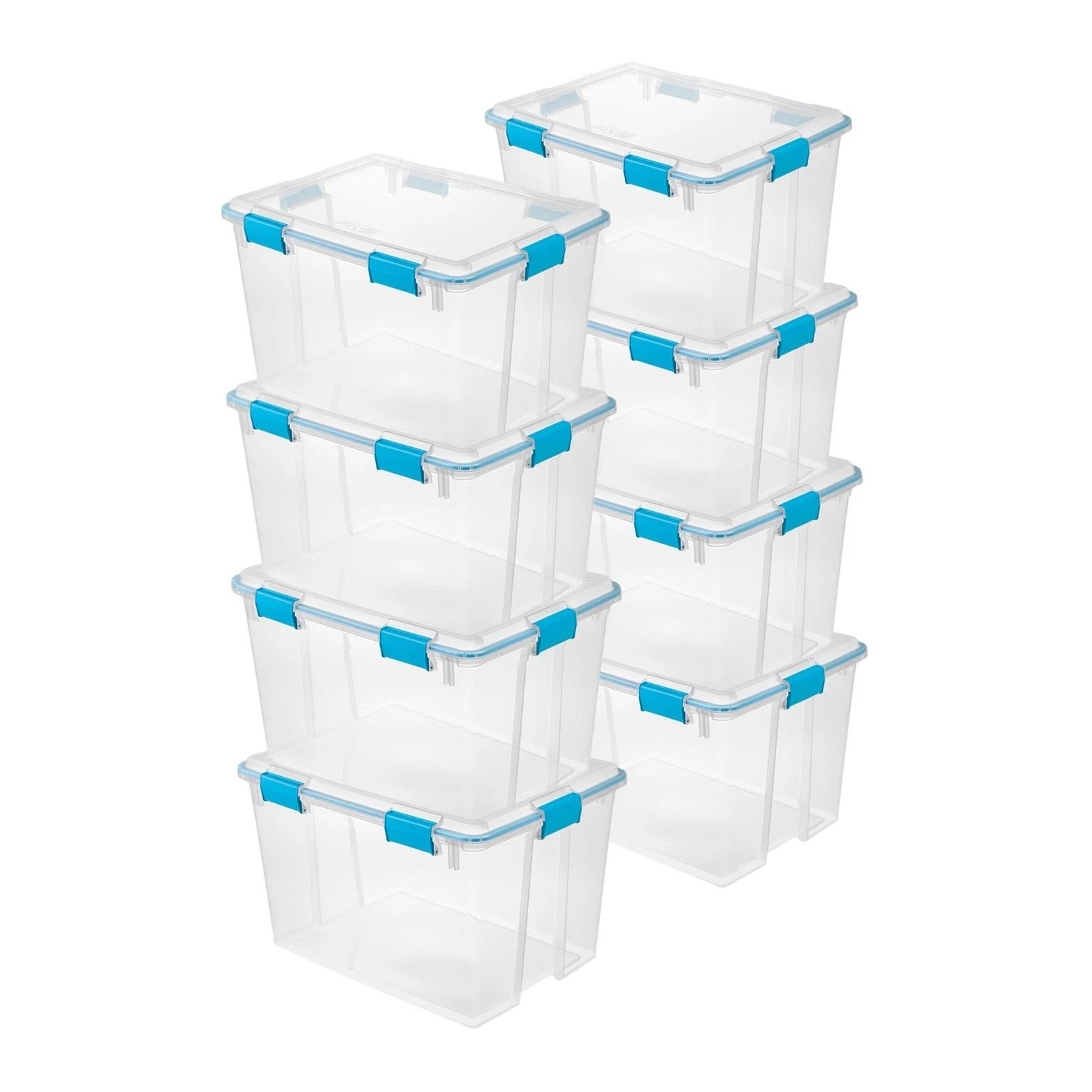 sterilite qt stackable storage bins with latch lid