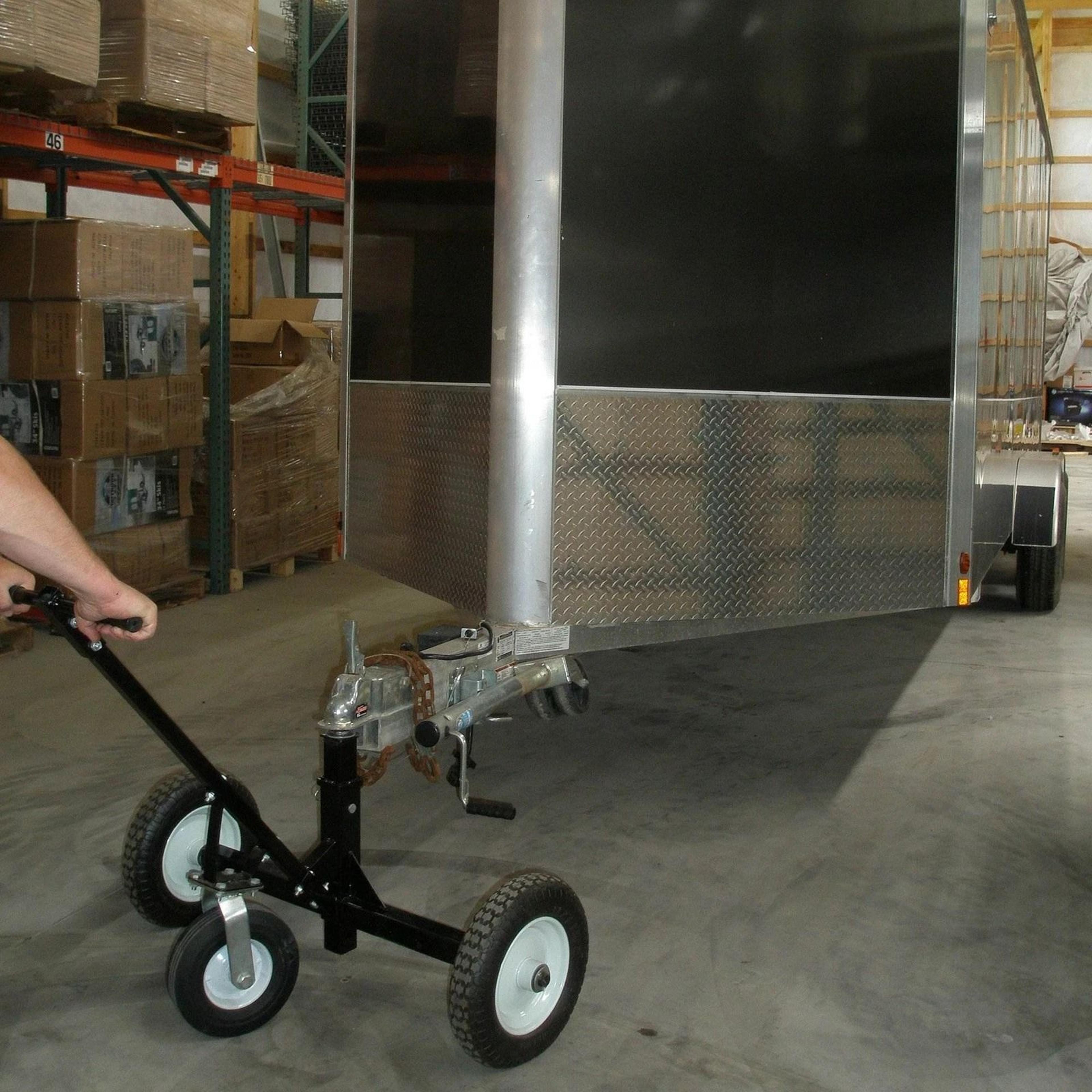 tow tuff adjustable steel trailer dolly with caster heavy duty