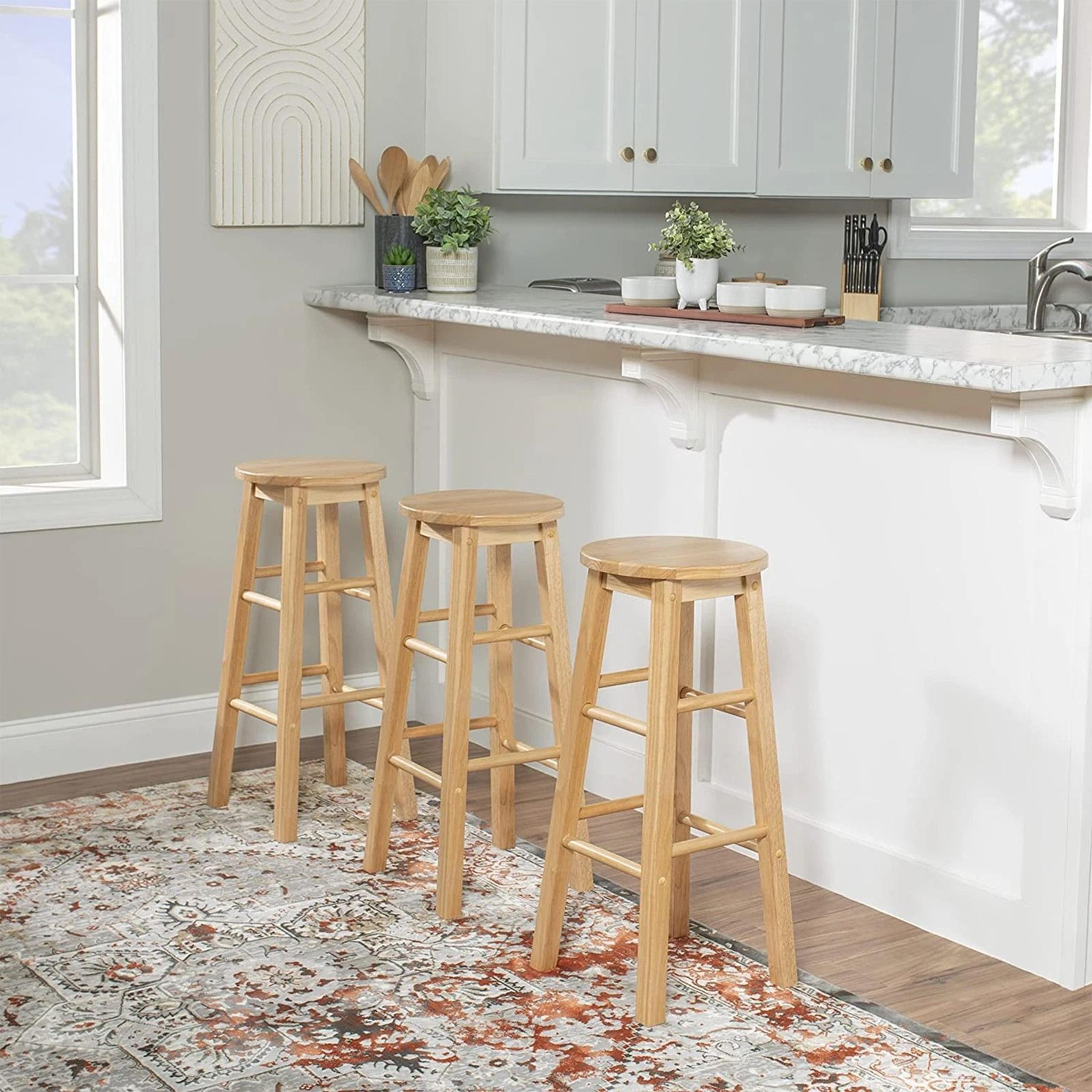 pj wood classic round seat tall kitchen counter stools