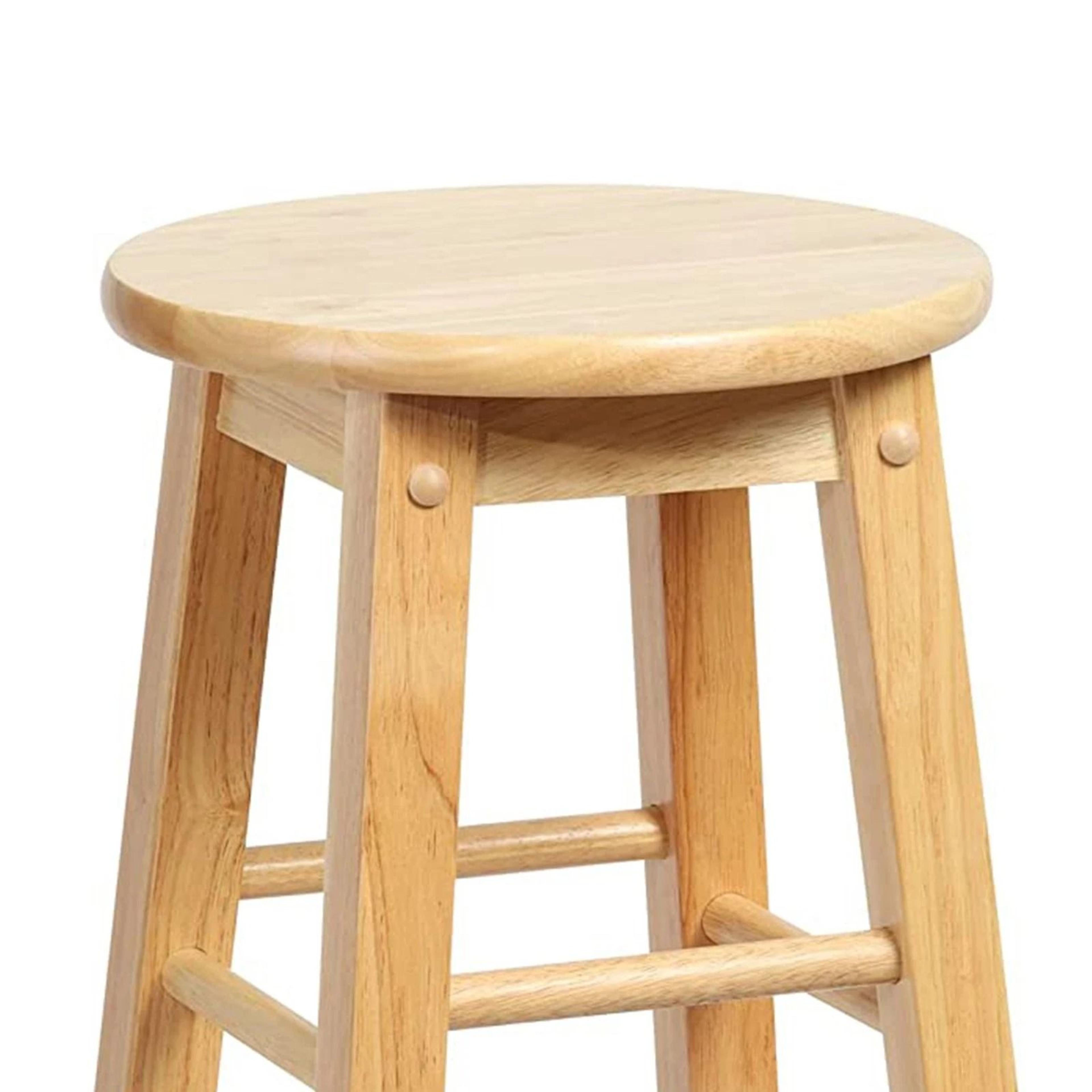 PJ Wood Classic Round Seat Tall Kitchen Counter Stools 4