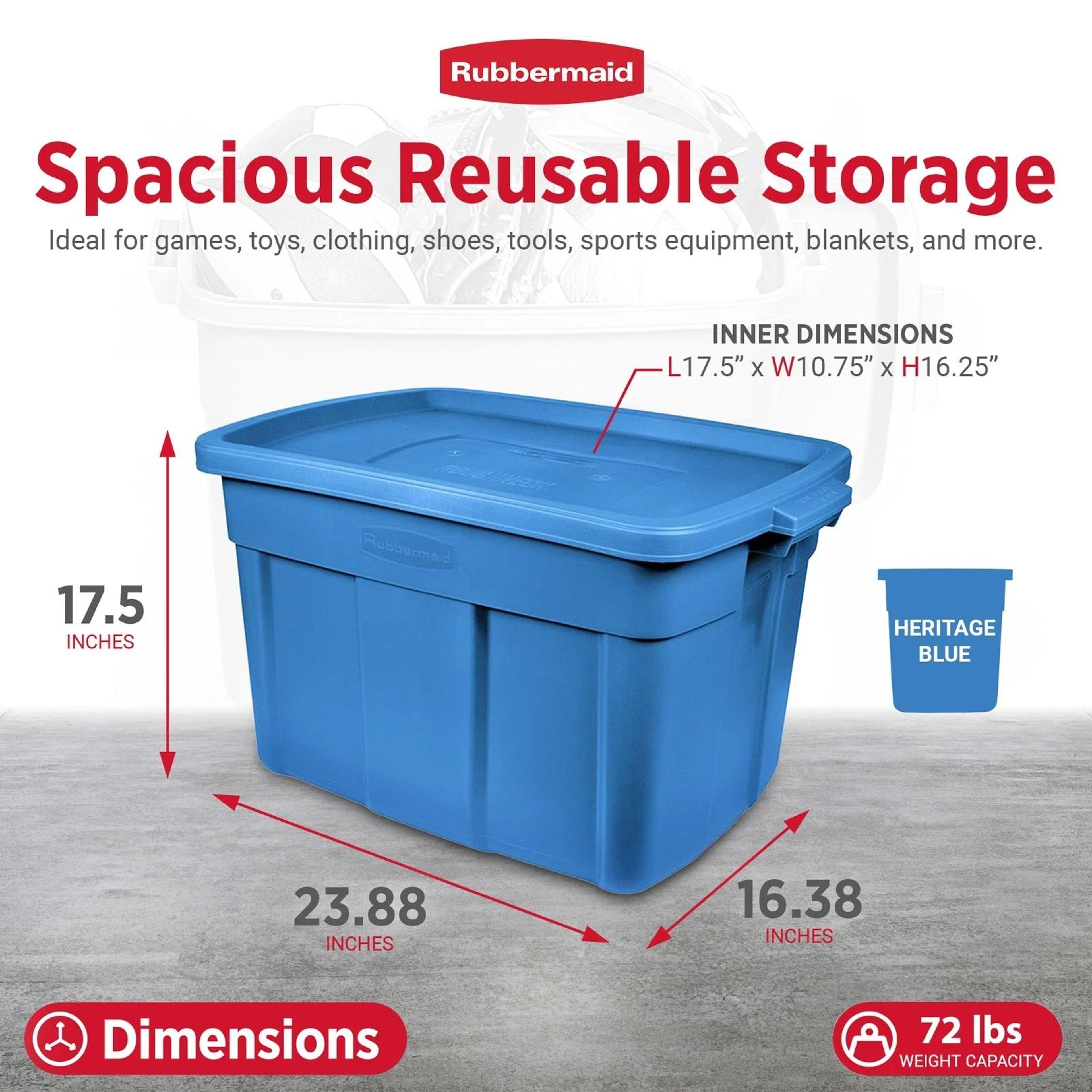 Rubbermaid Storage Container Set Stackable Plastic Bins 7