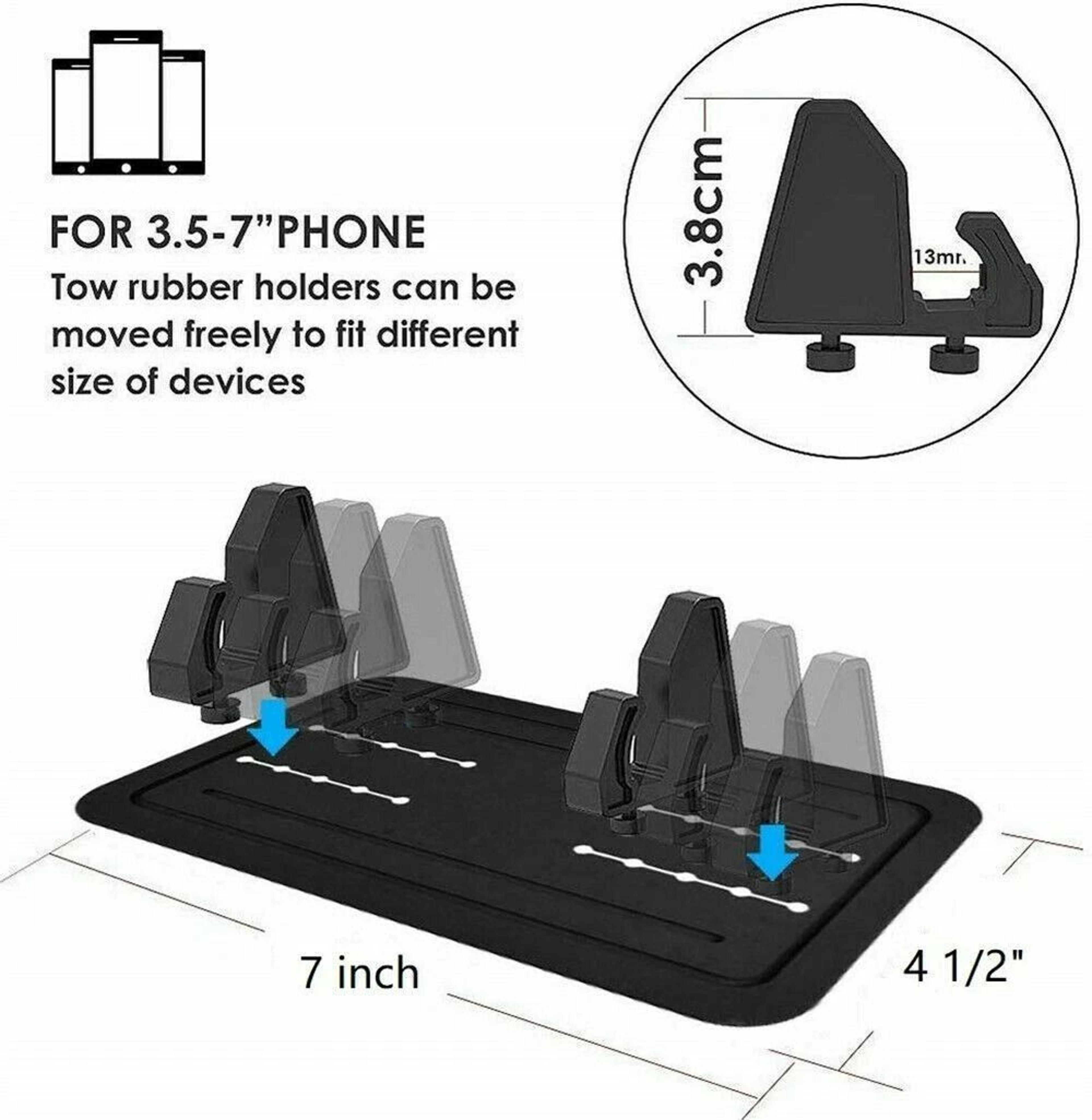 Anti Slip Dashboard Mount Pad For Mobile Phones  GPS Universal Phone Holder 4