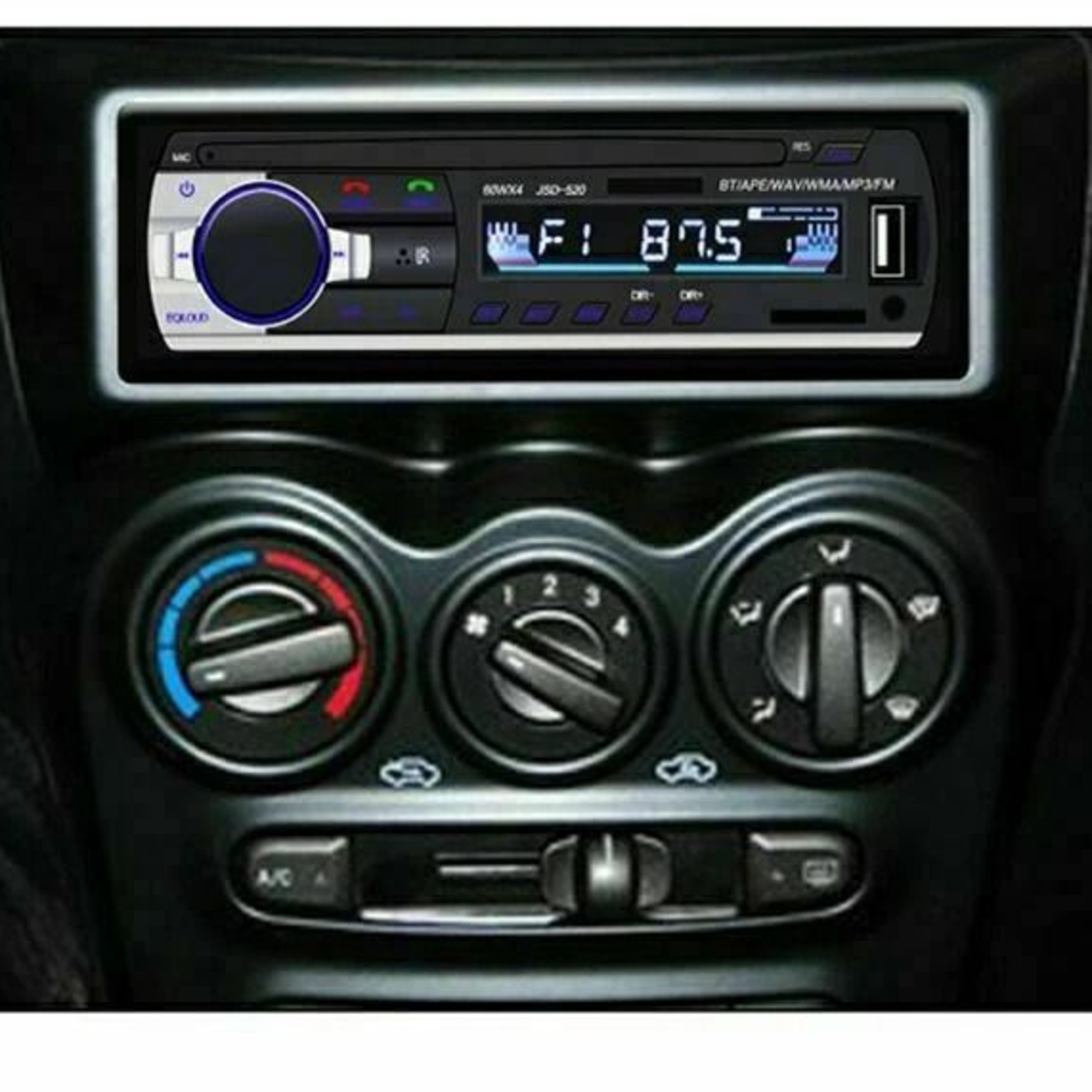 bluetooth car stereo audio receiver with fm, input, sd, usb, mp3 indash radio player for car