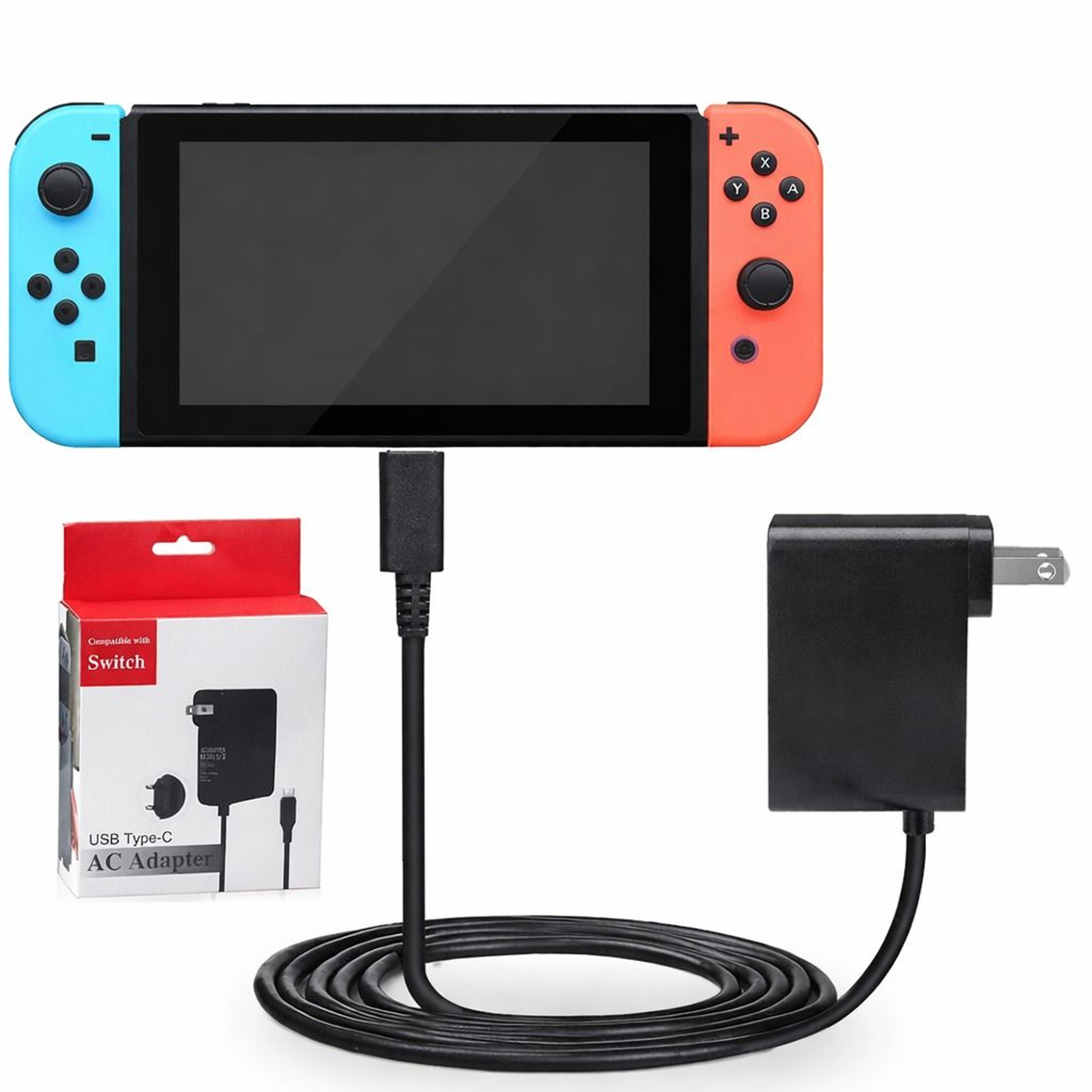 ac adapter power supply for nintendo switch wall & travel charger plug cord