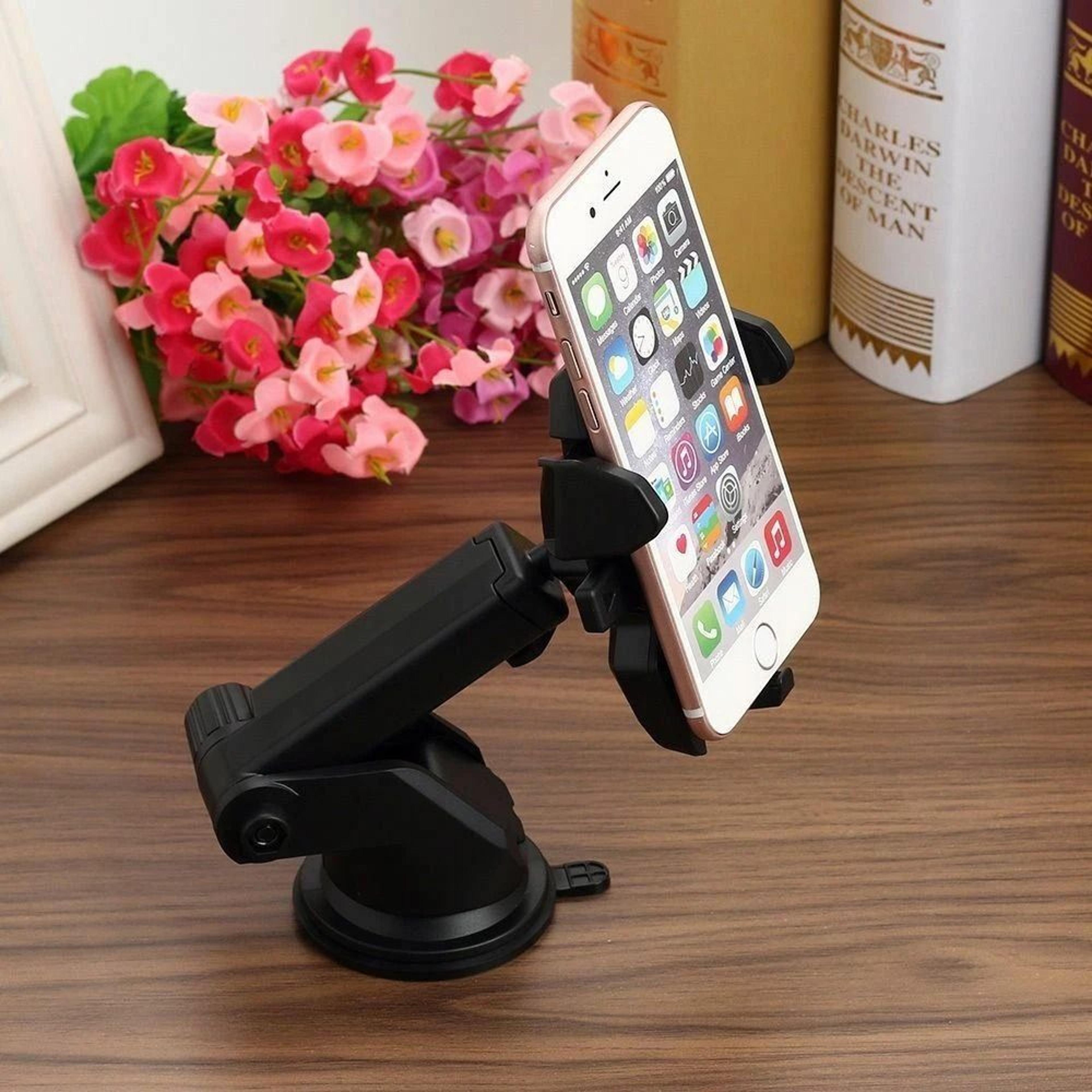 universal car windshield mount bracket for mobile phones & gps compatible with iphone and samsung