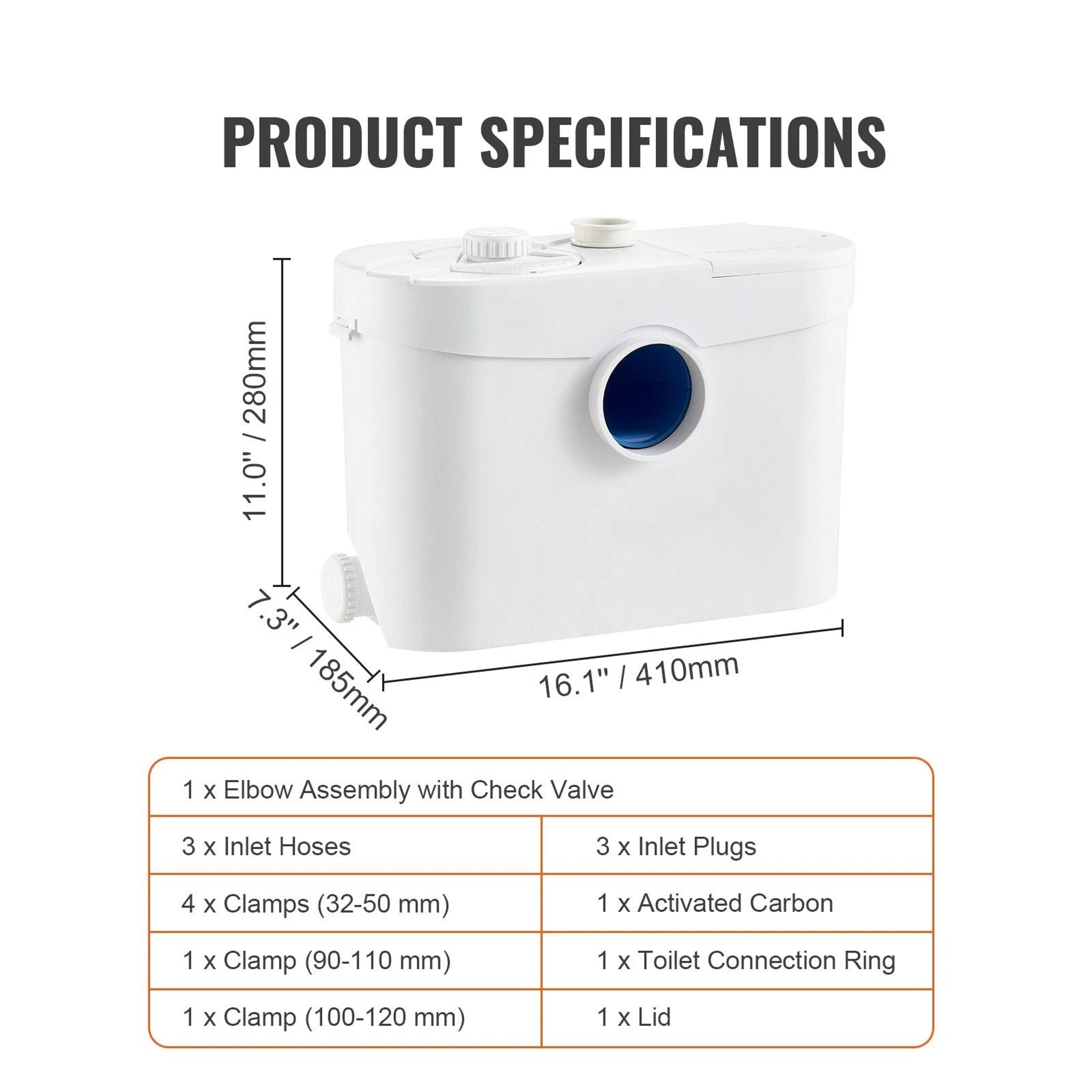 Basement Macerator Pump With 3 Water Inlets For Efficient Waste Disposal 4