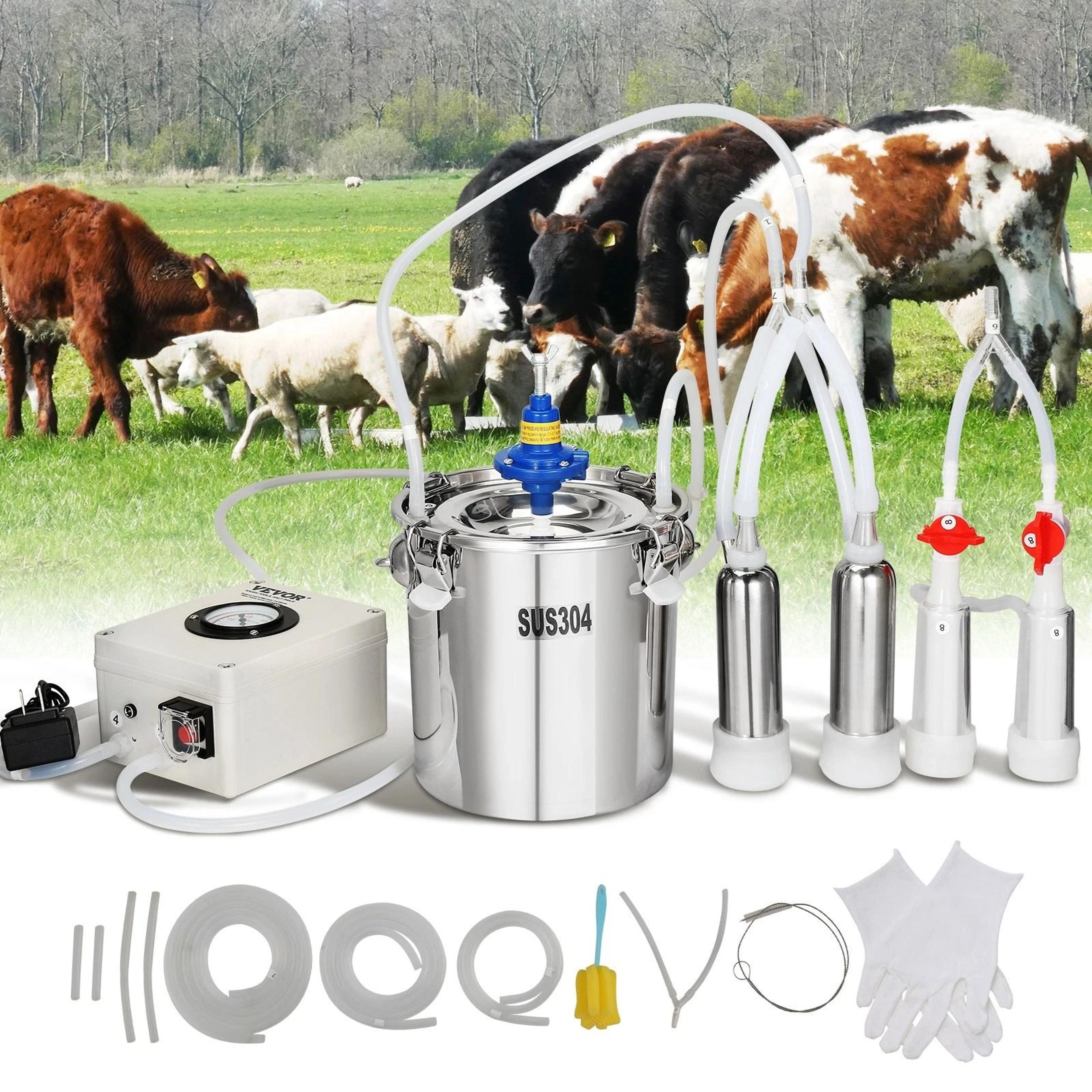 Goat Milking Machine Stainless Steel Milker With Bucket For Cows And Goats 6