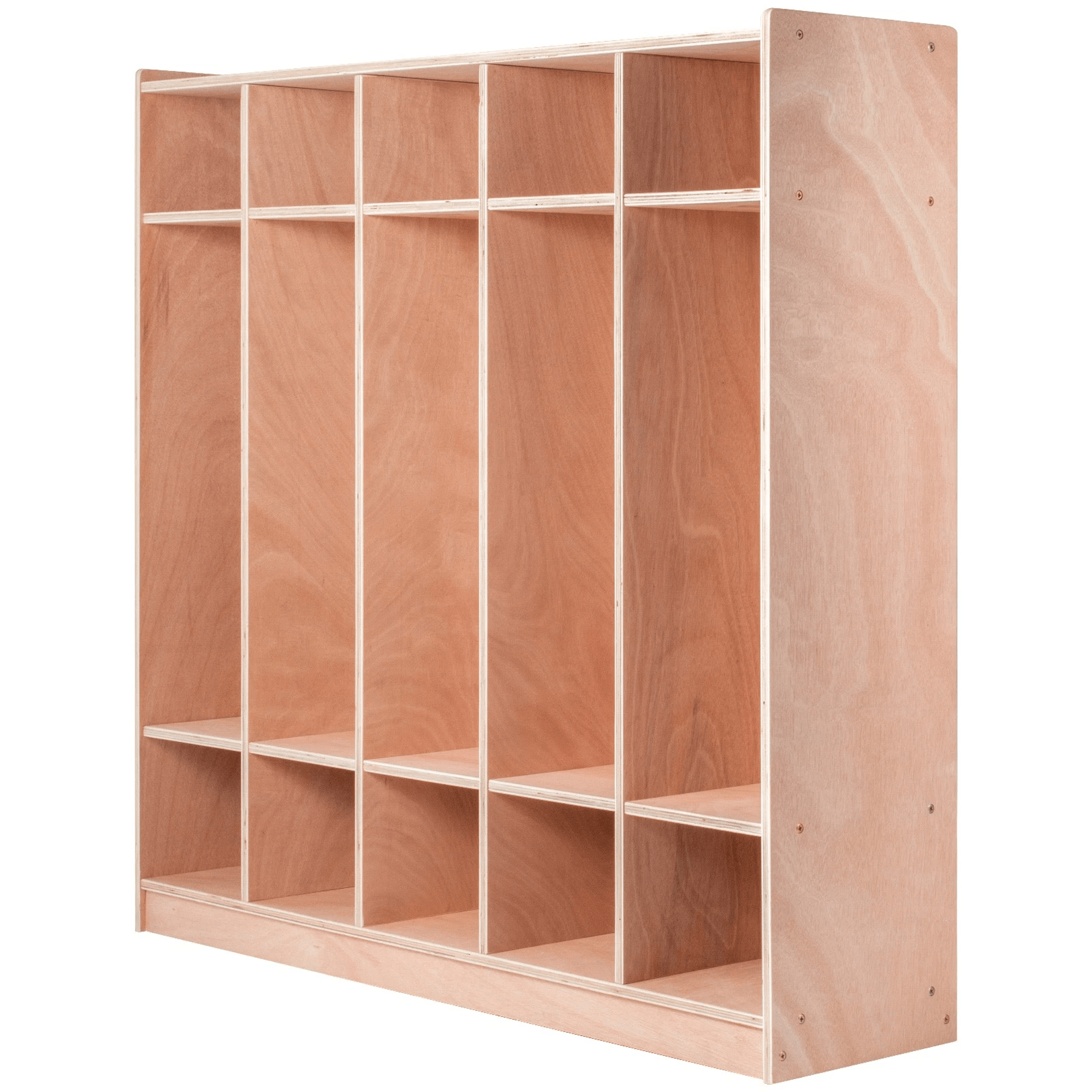Premium 5 Section Daycare Cubby Coat Rack And Kids Storage Organizer With Hooks  Bins 8