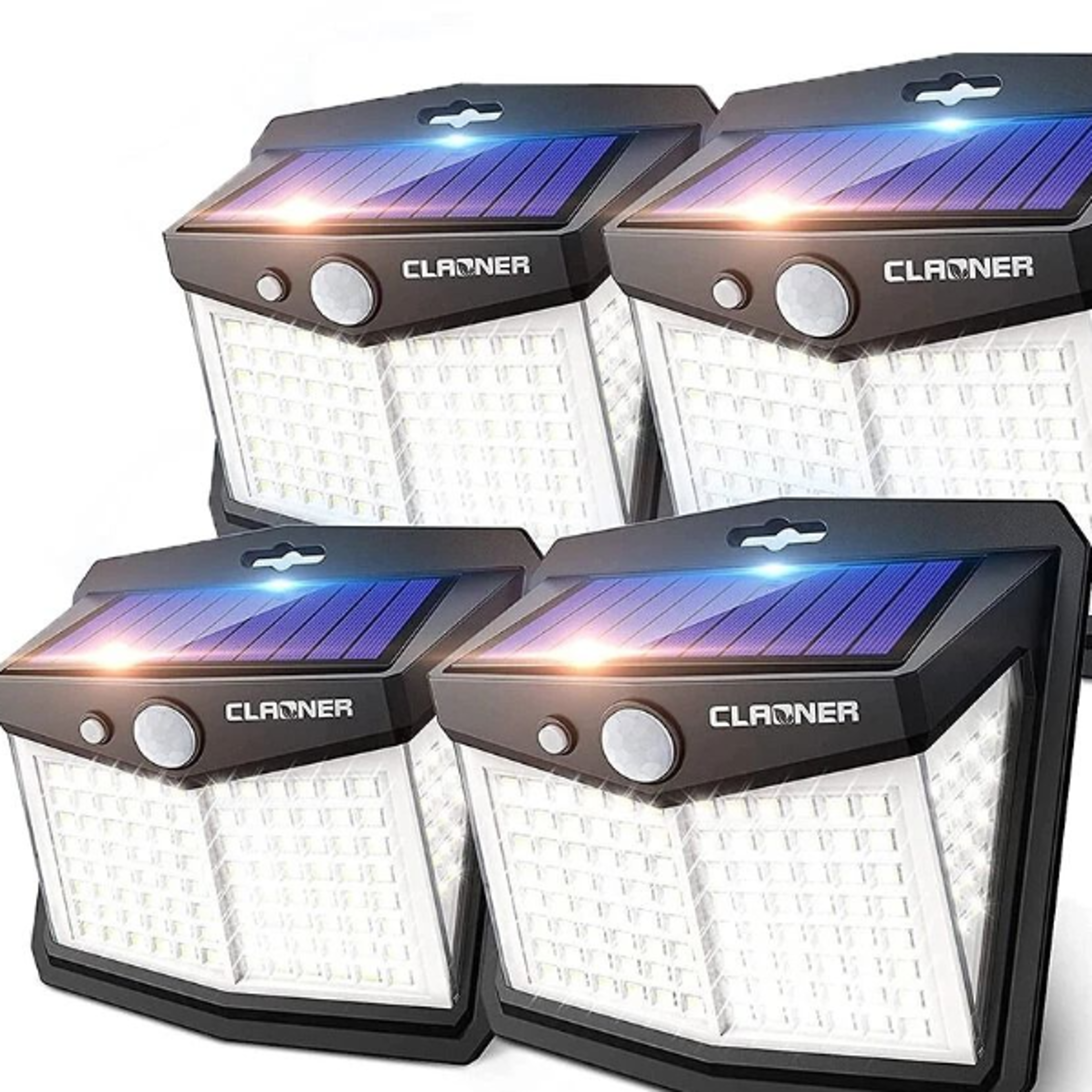 solar-powered led motion sensor outdoor security lights