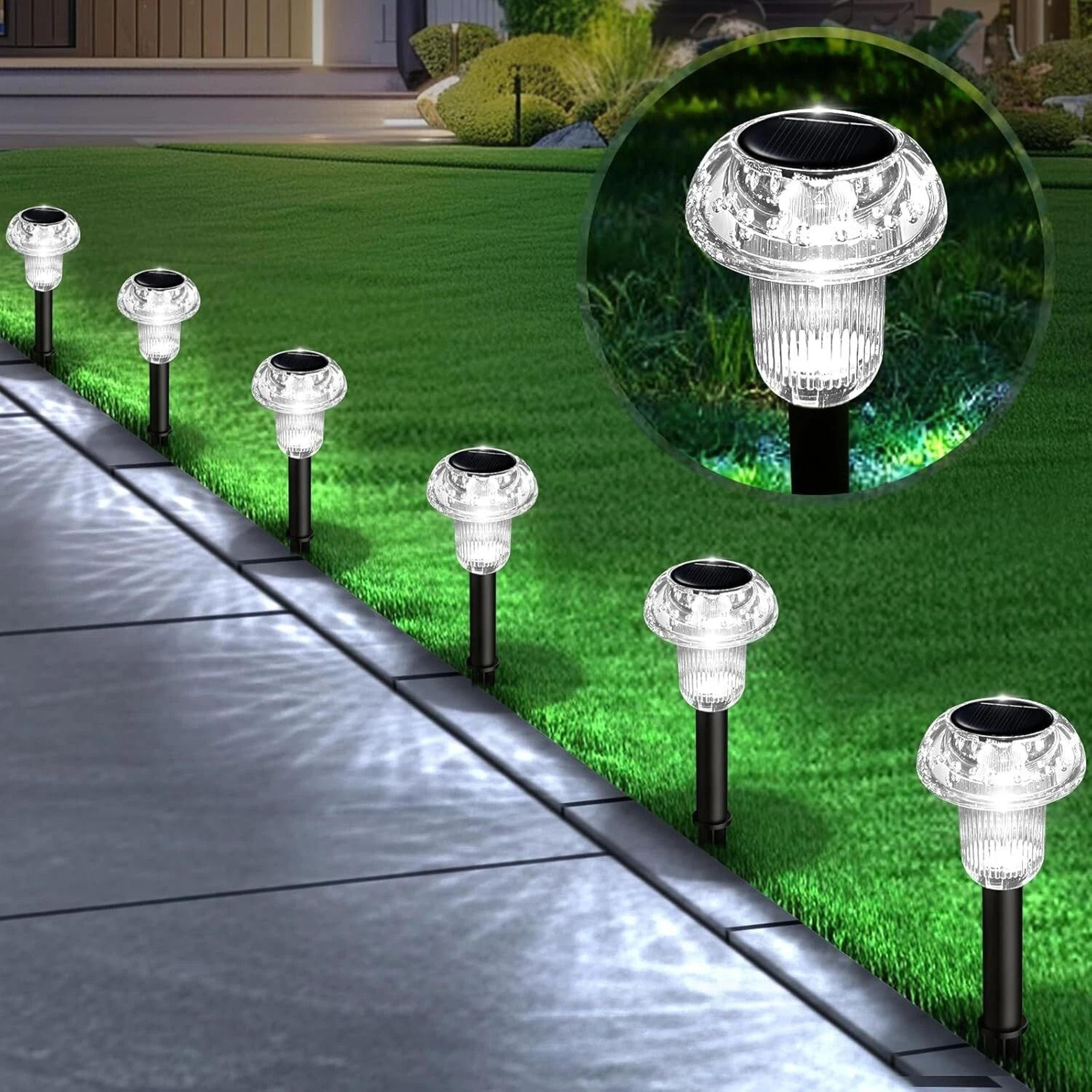 solar landscape lights led outdoor garden pathway yard lawn art lamp, waterproof, energy efficient