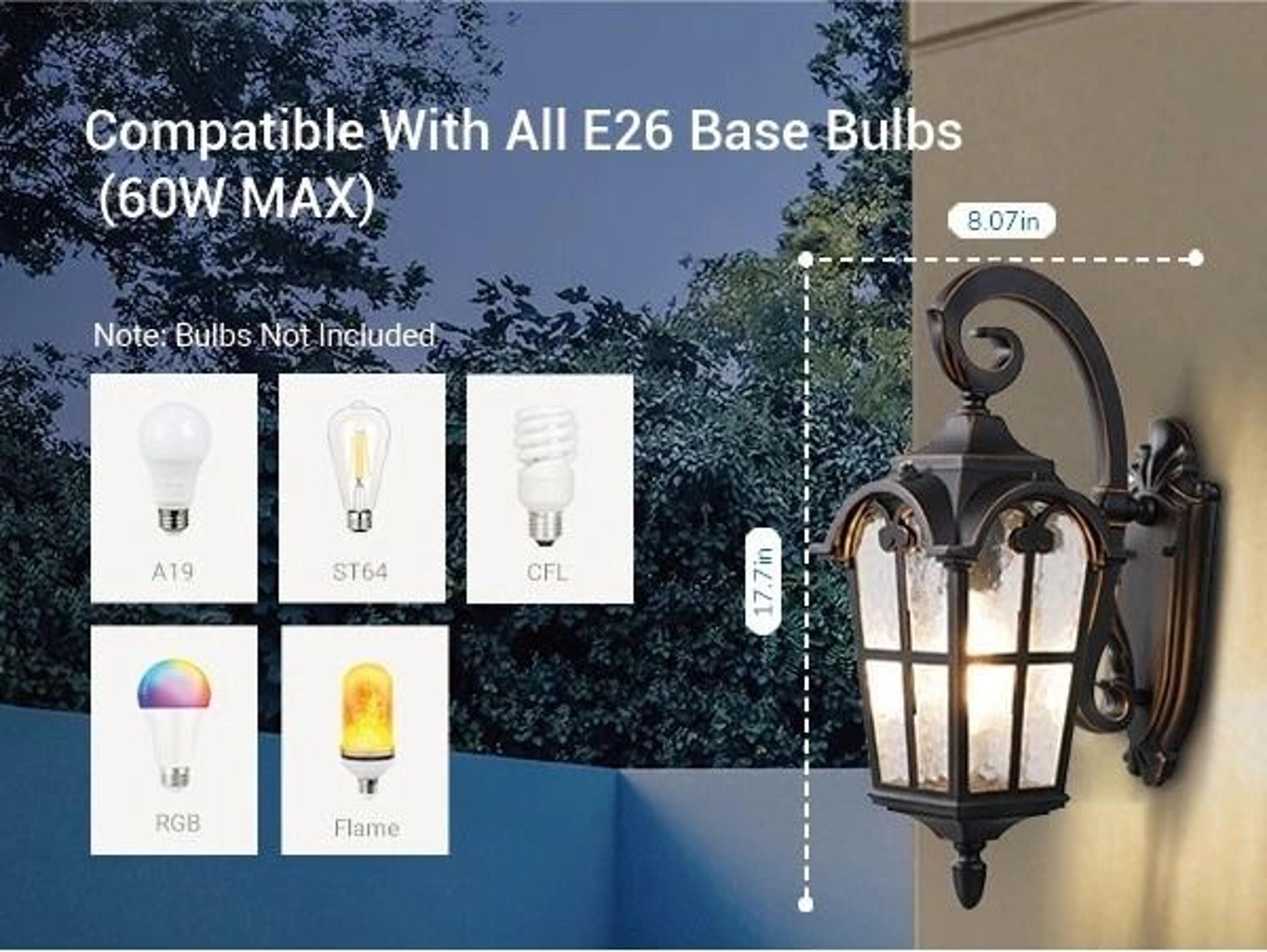 Dusk To Dawn Outdoor Wall Light Waterproof Energy Saving Exterior Lighting Fixture 2