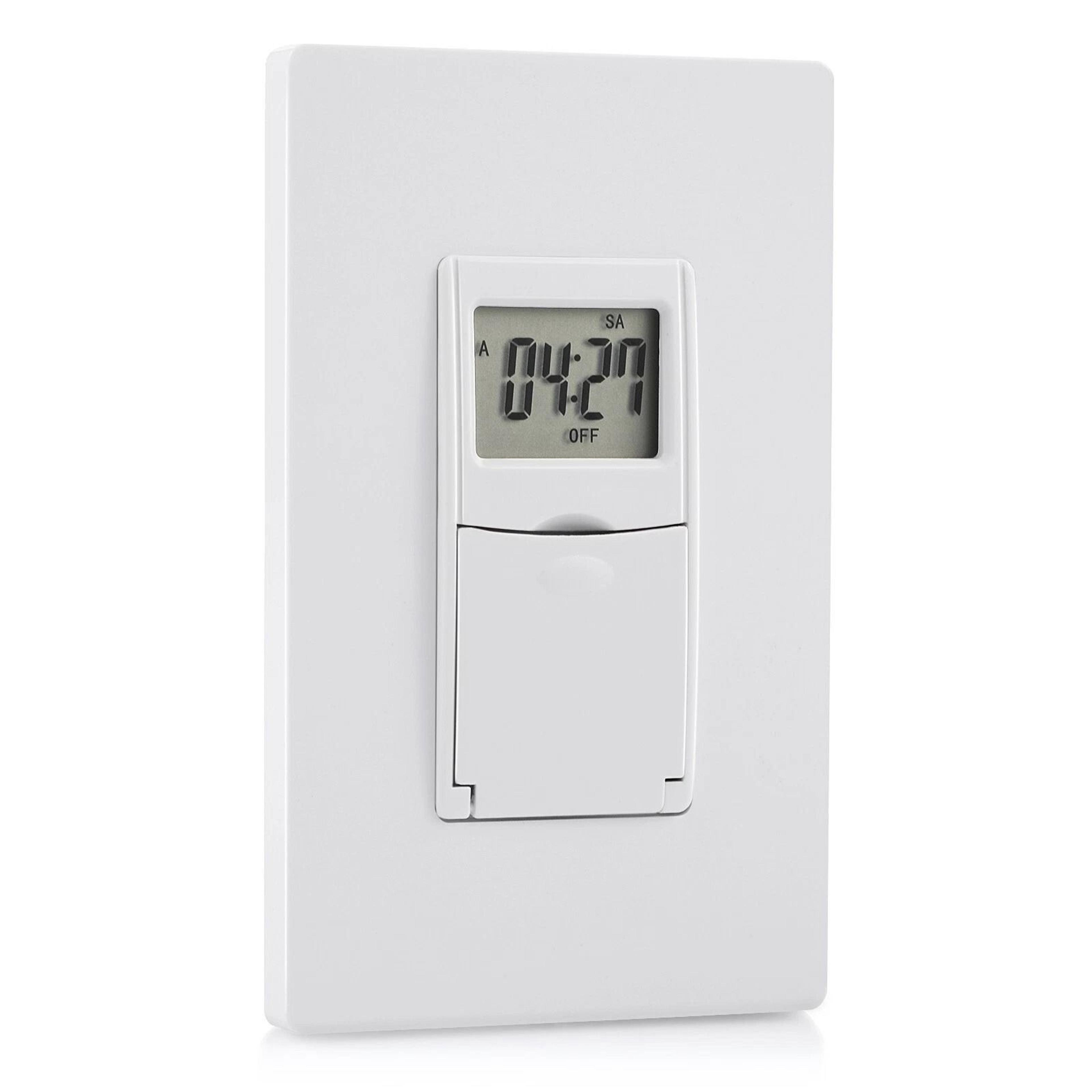 7 Day Programmable Digital In Wall Timer Switch For Lights And Fans 1