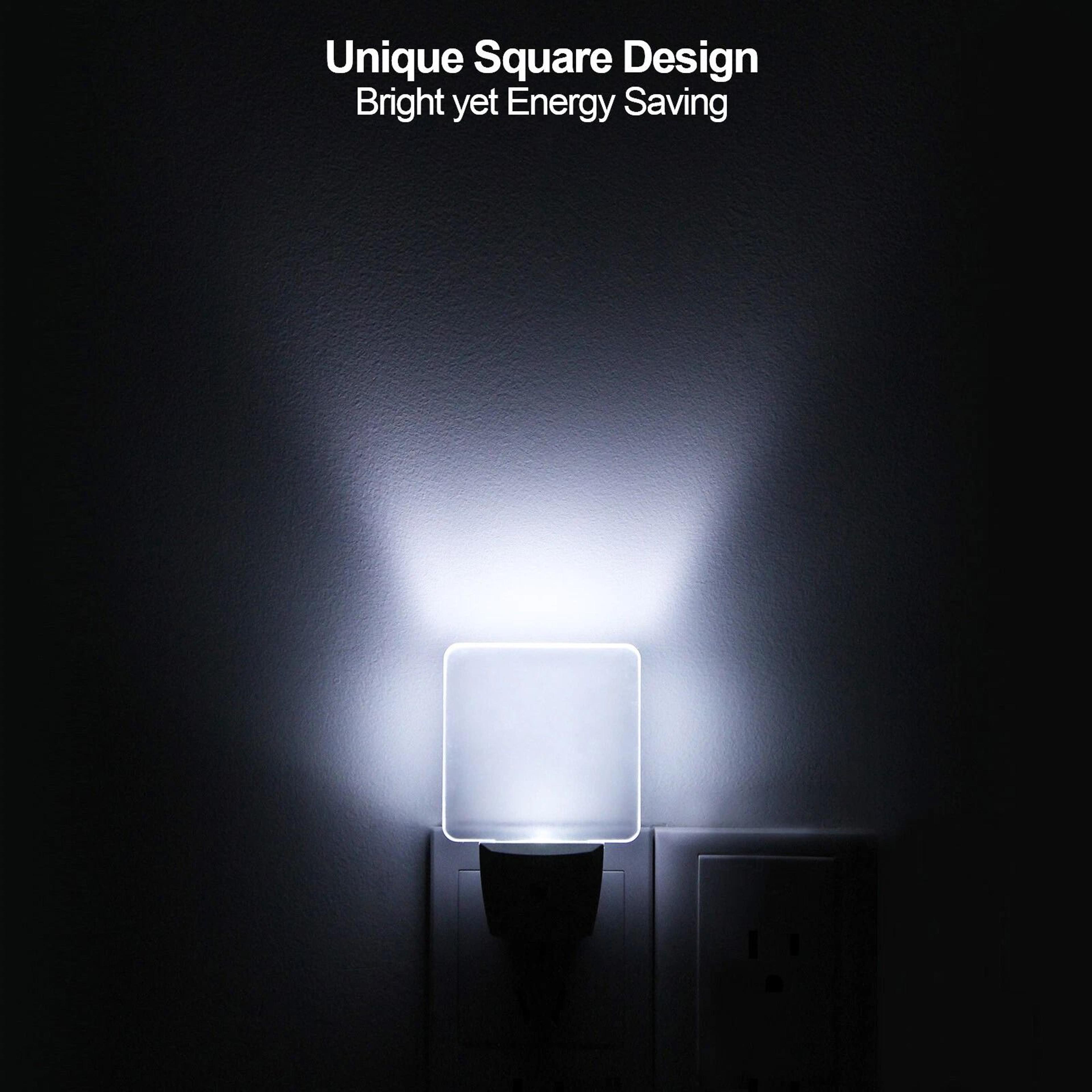 Plug In LED Night Light With Light Sensor Dusk To Dawn Bathroom Light 5