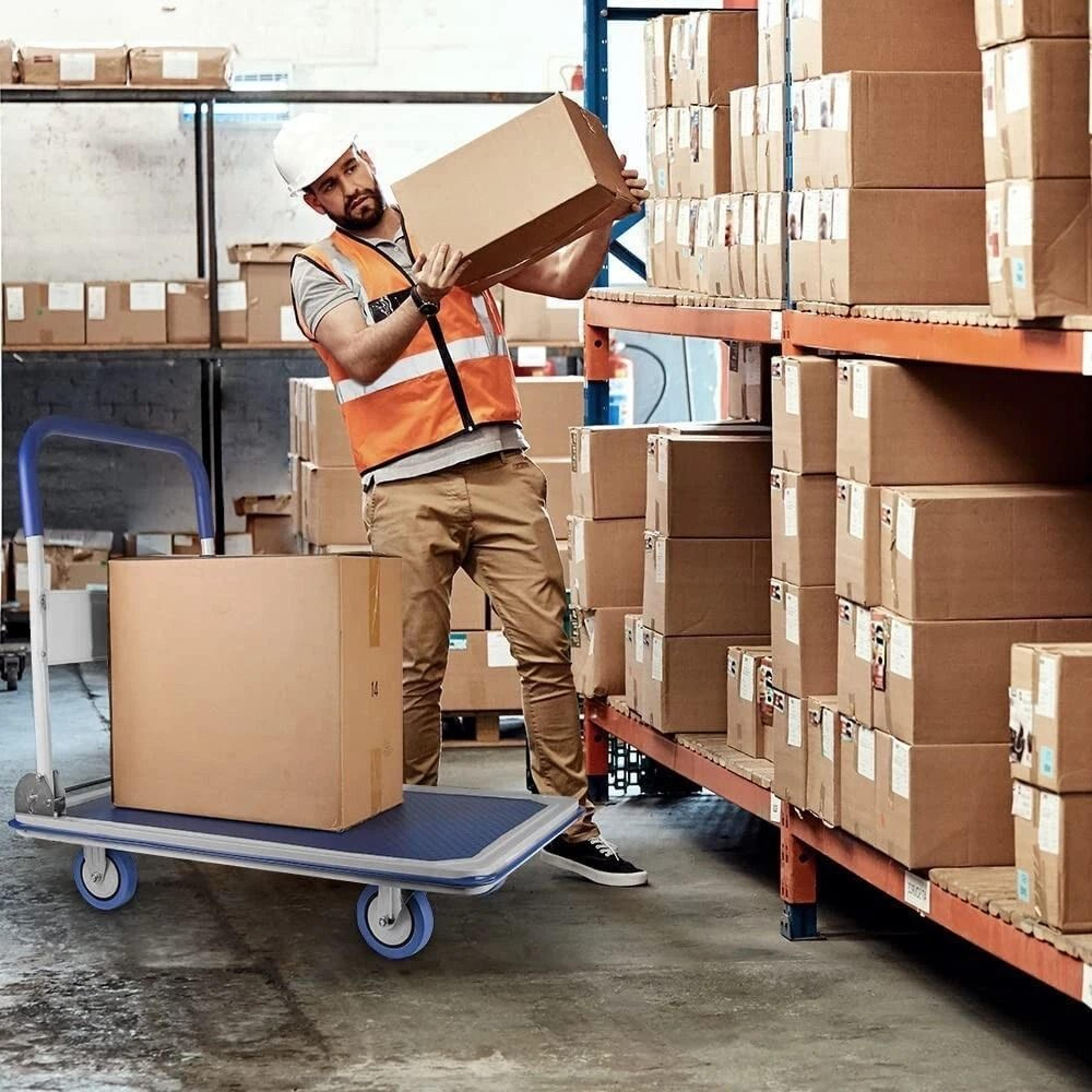folding hand truck dolly cart trolley with wheels, capacity lightweight luggage cart for easy moving