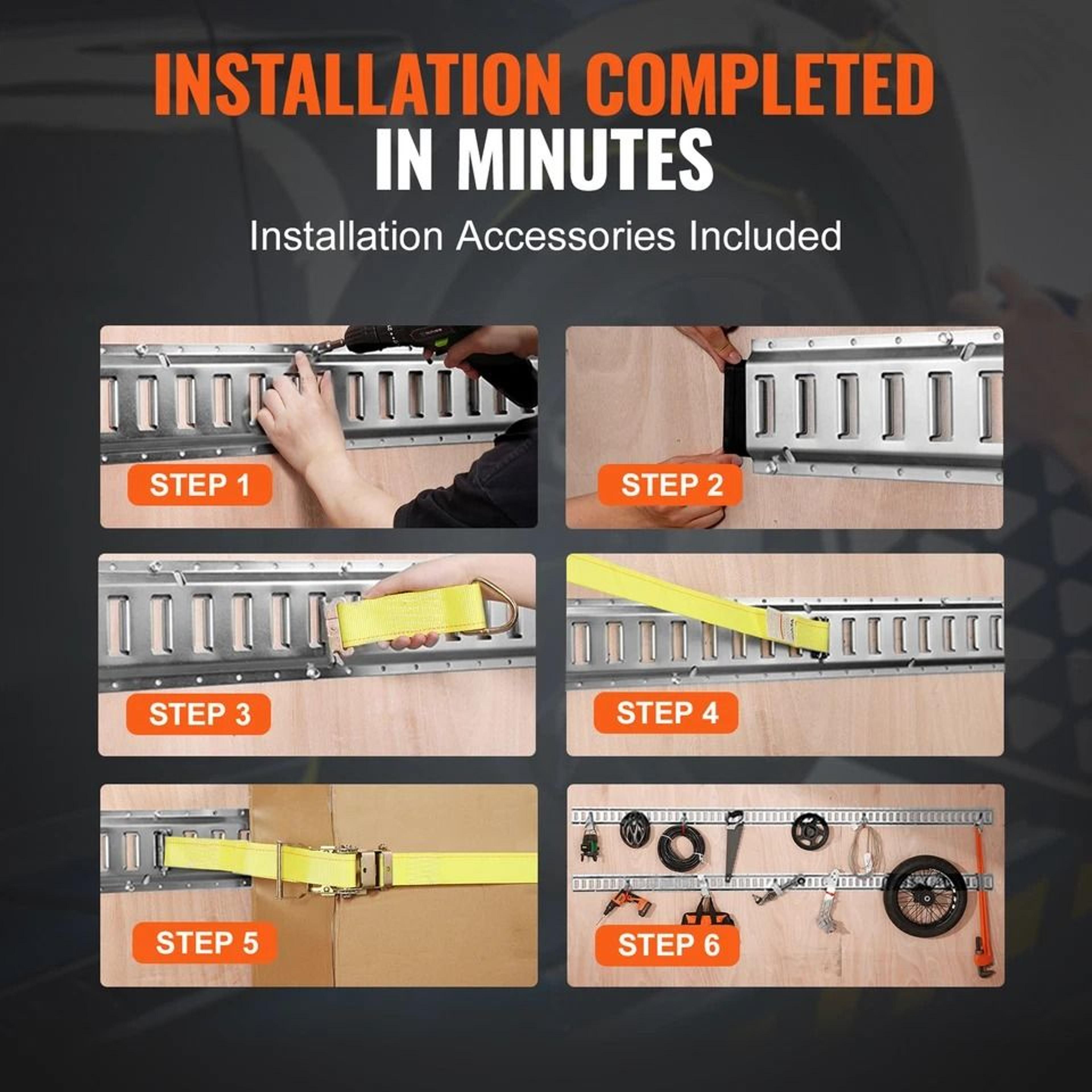 E Track Tie Down Rail Kit For Cargo Trailers E Track Rails With Straps 7