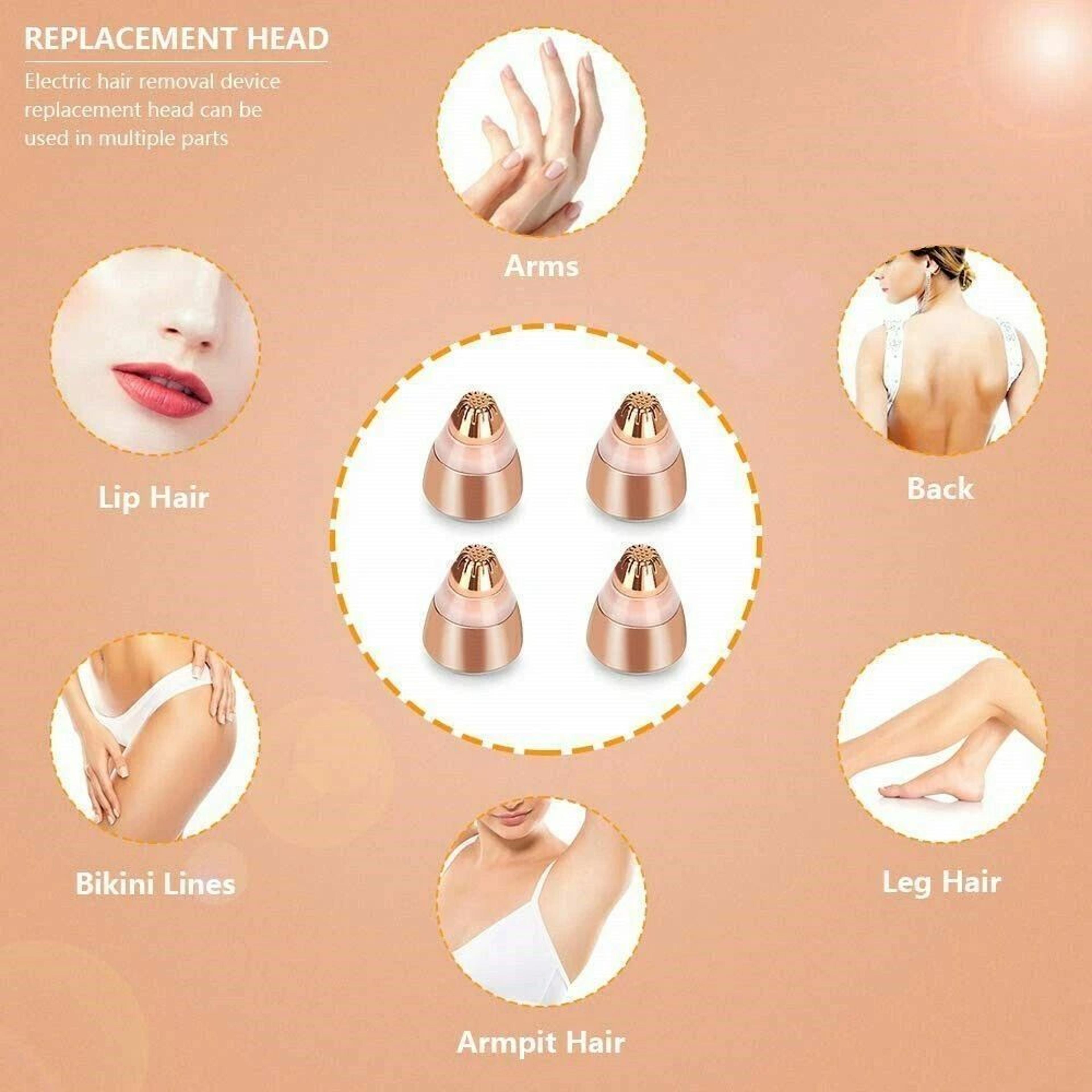 Eyebrow Trimmer Replacement Heads For Finishing Touch Flawless Precision Hair Remover 2