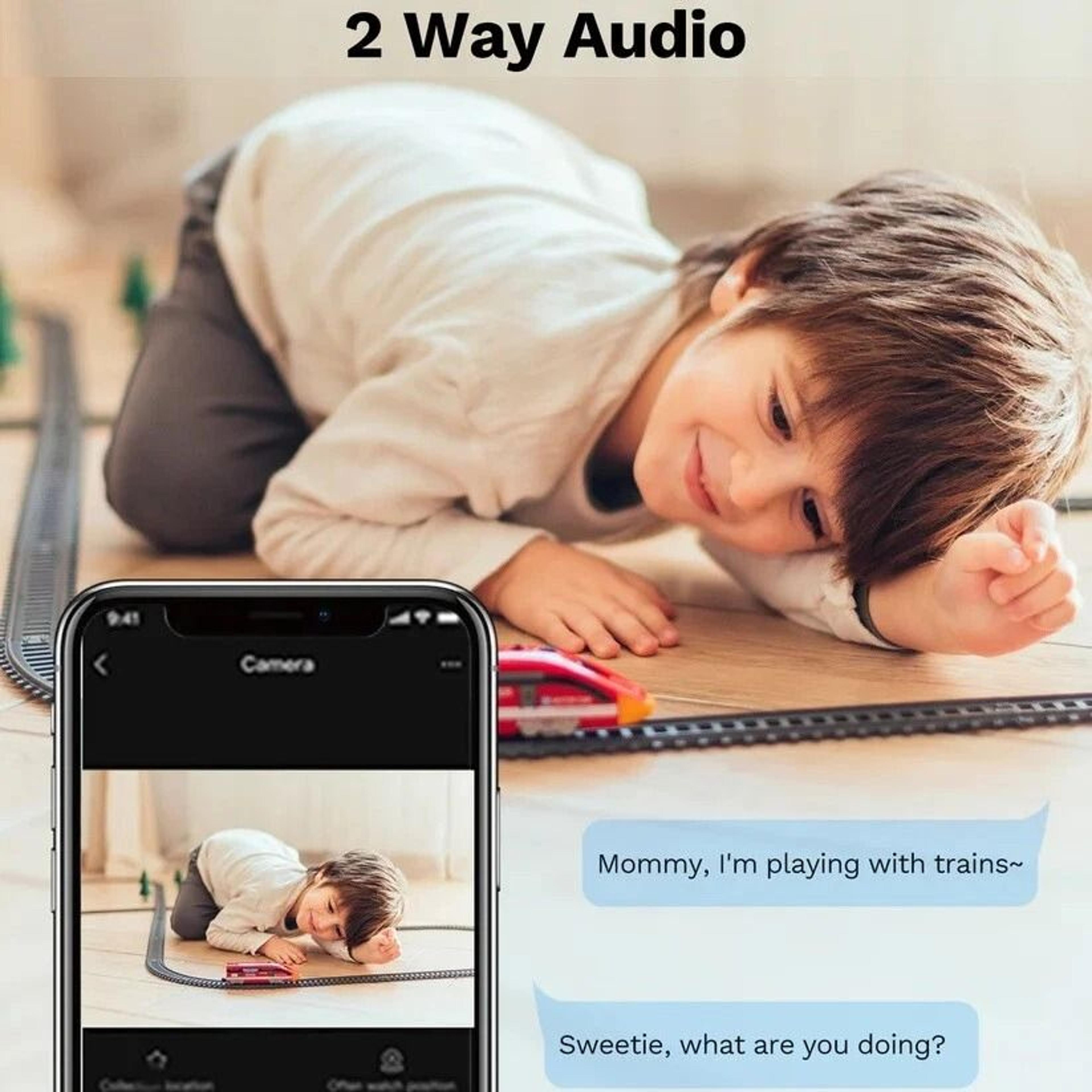 Lifoarey Indoor Home Security Camera With Baby Monitor 2 Way Audio  Night Vision 2