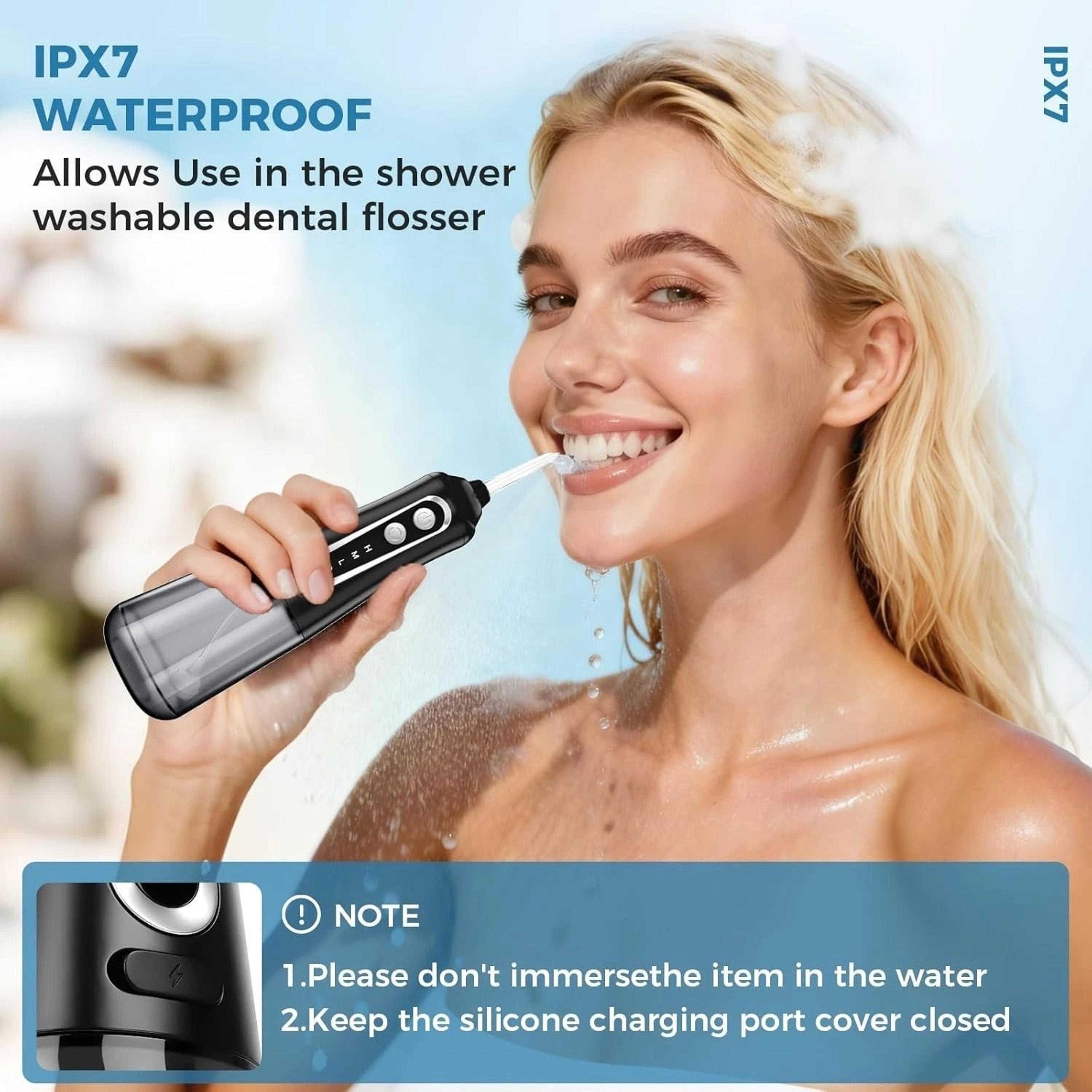 Cordless Water Flosser With Waterproof Dental Oral Irrigator For Teeth Cleaning And Flossing 5