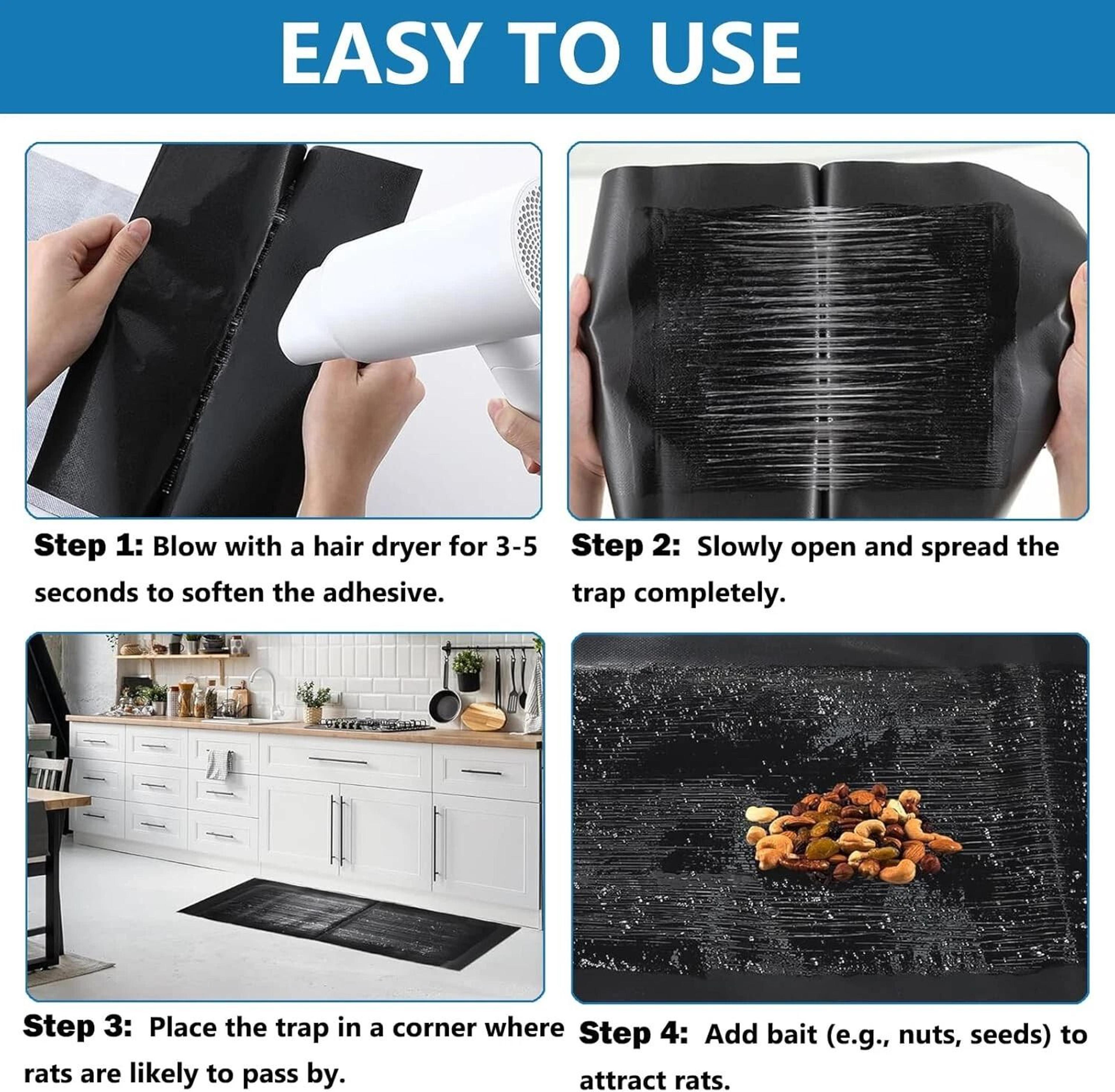 Mouse Glue Traps Anti Slip Rodent Sticky Pads For Mice Rats And Snakes 6