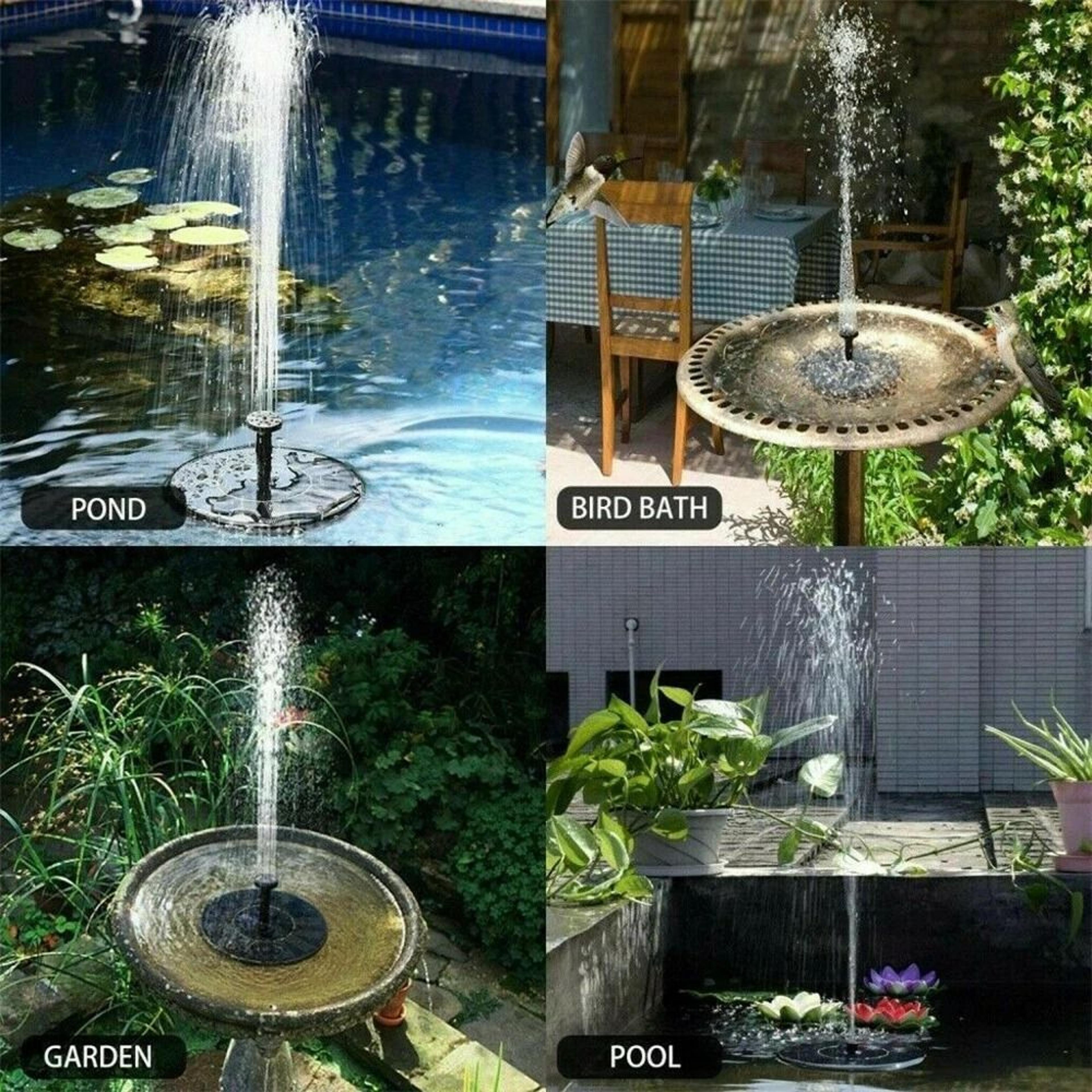 Solar Power Bird Bath Fountain Pump With Solar Fountain And Nozzles EcoFriendly Garden Water Featur 3