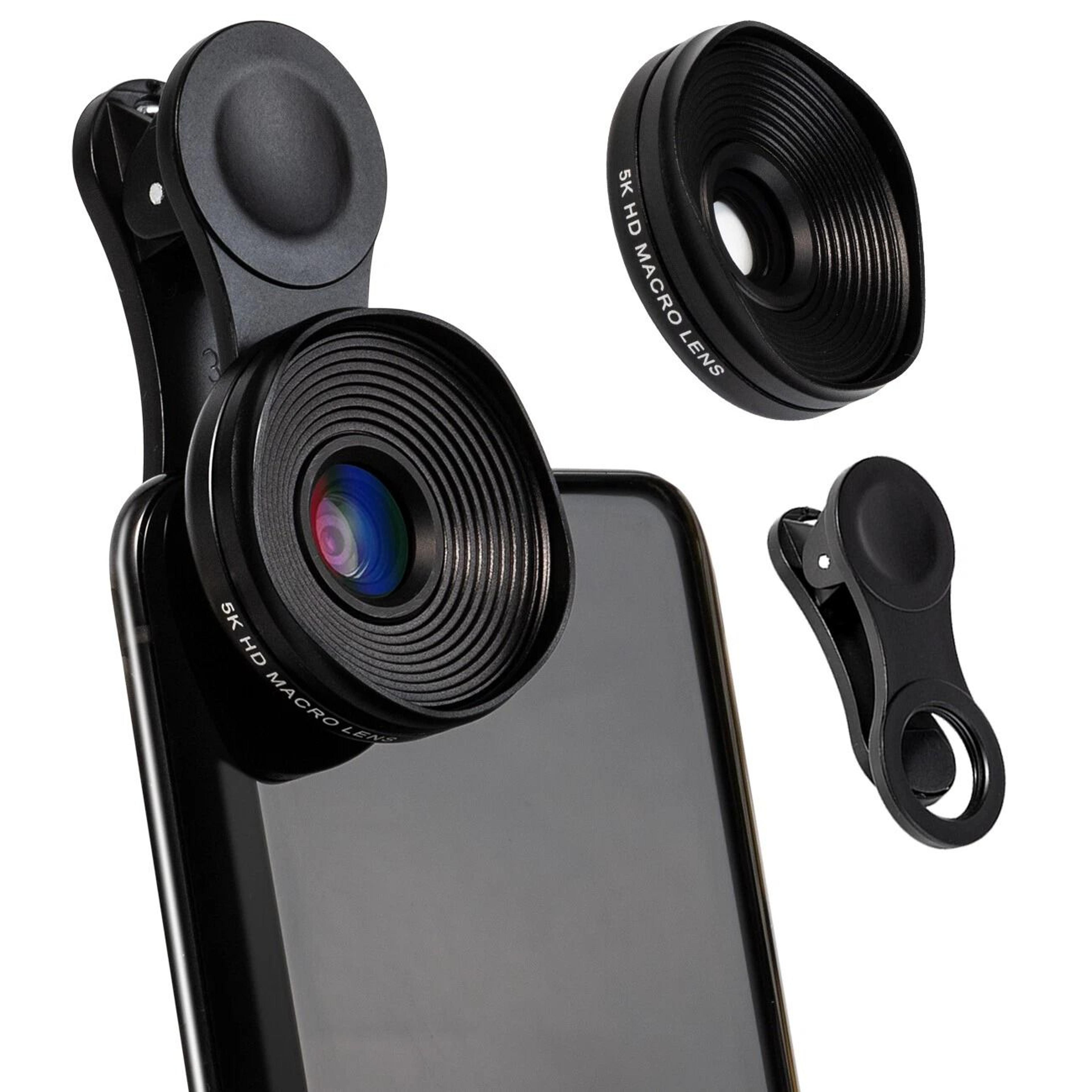 professional 5k hd phone camera lens macro clip on lens kit for smartphones