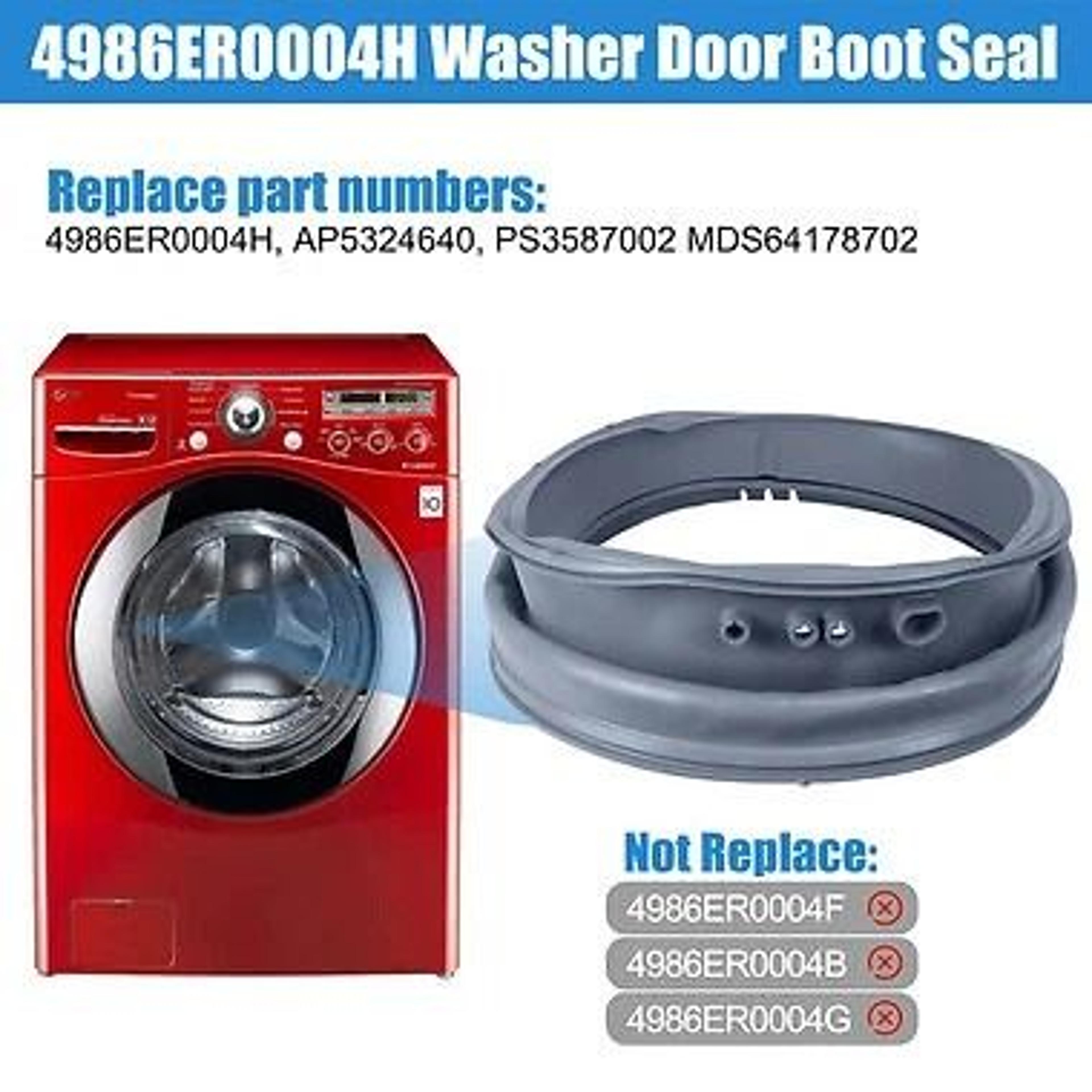 Washer Door Boot Gasket For LG Durable Replacement For Washer Repairs 2