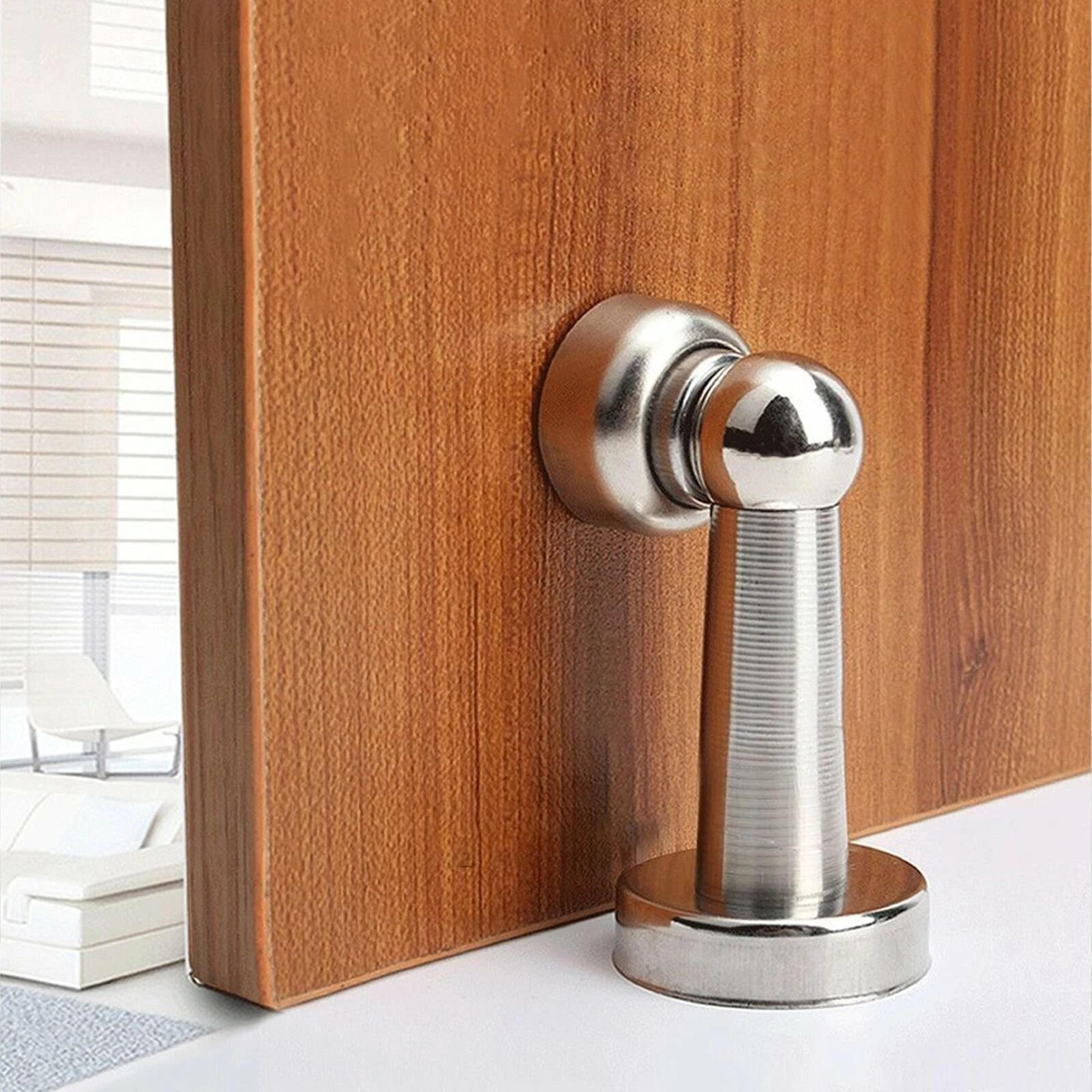 heavy duty stainless steel magnetic door stopper sleek wall & floor mount door catch