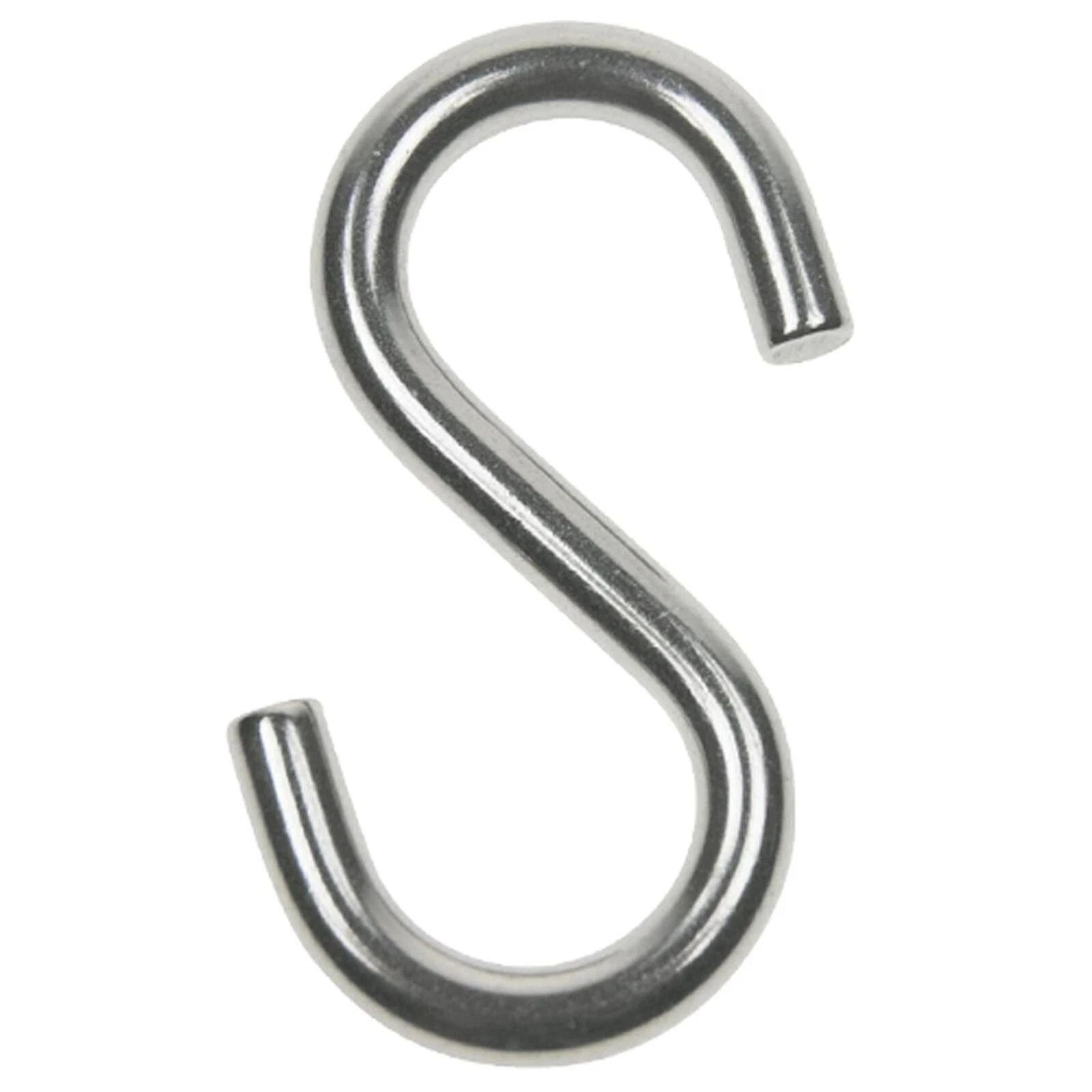 heavy duty zinc plated s hooks utility hangers for kitchen, closet & garage organization