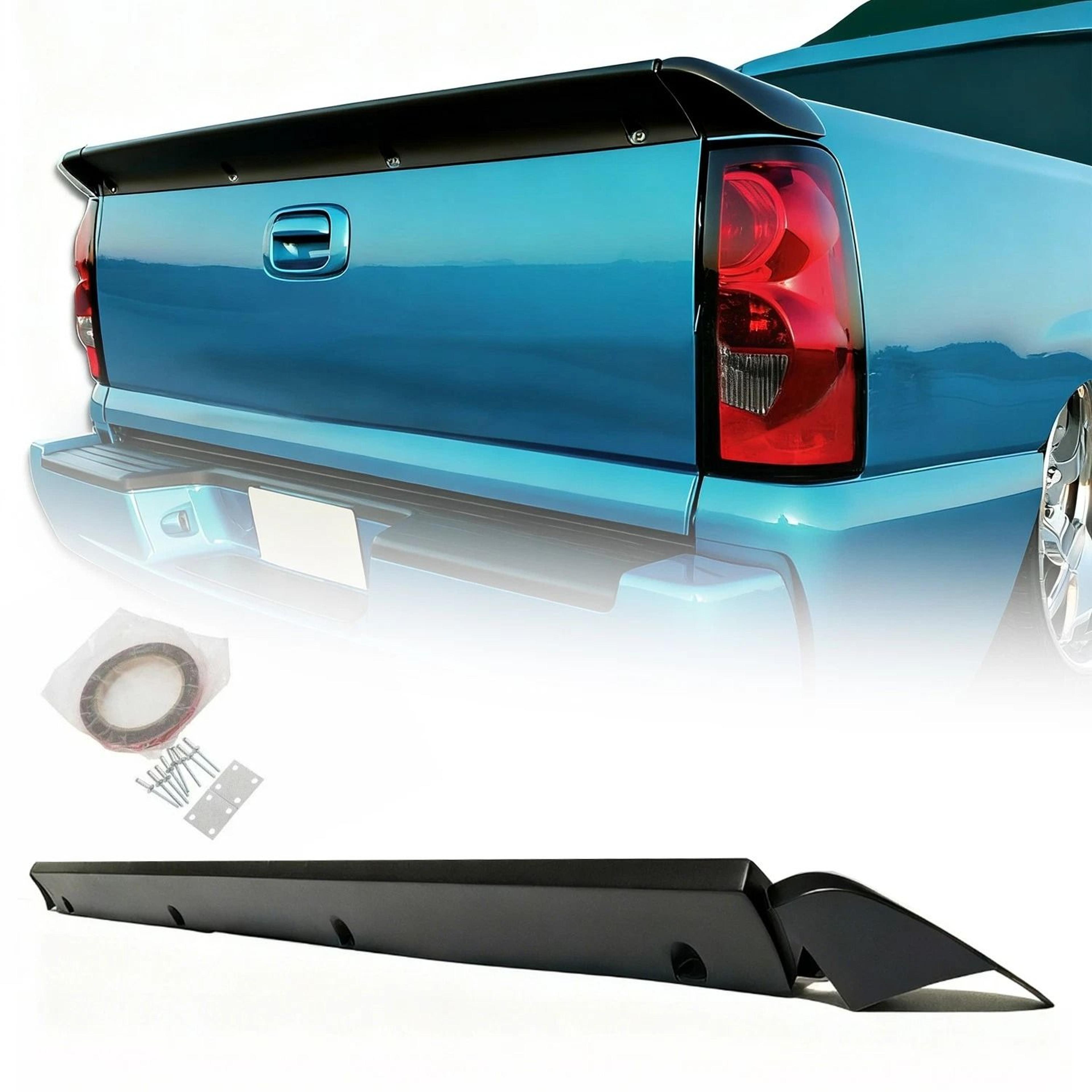 chevy silverado tailgate spoiler wing for sierra truck rear upgrade