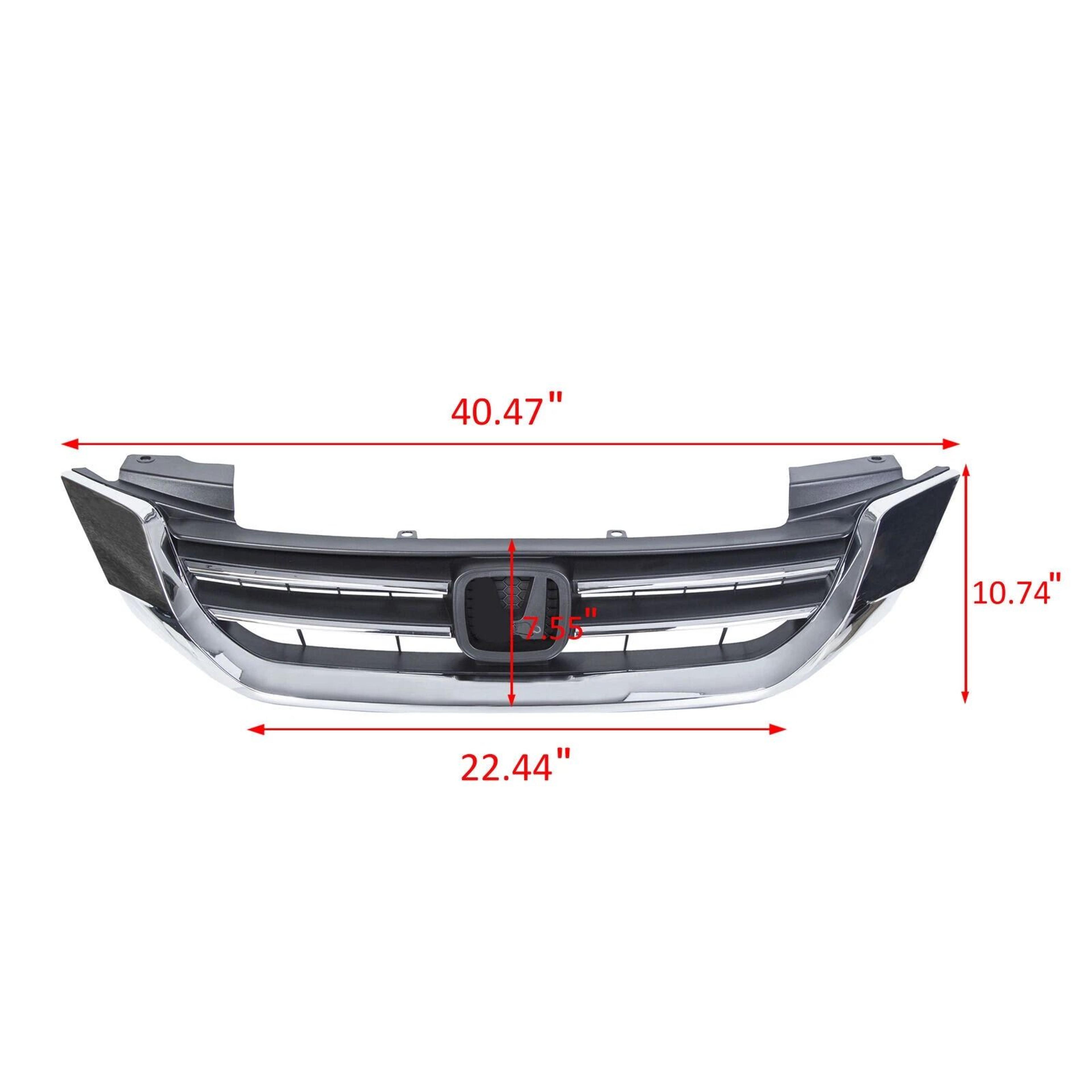 Chrome Front Bumper Grille For Honda Accord Radiator Replacement 10