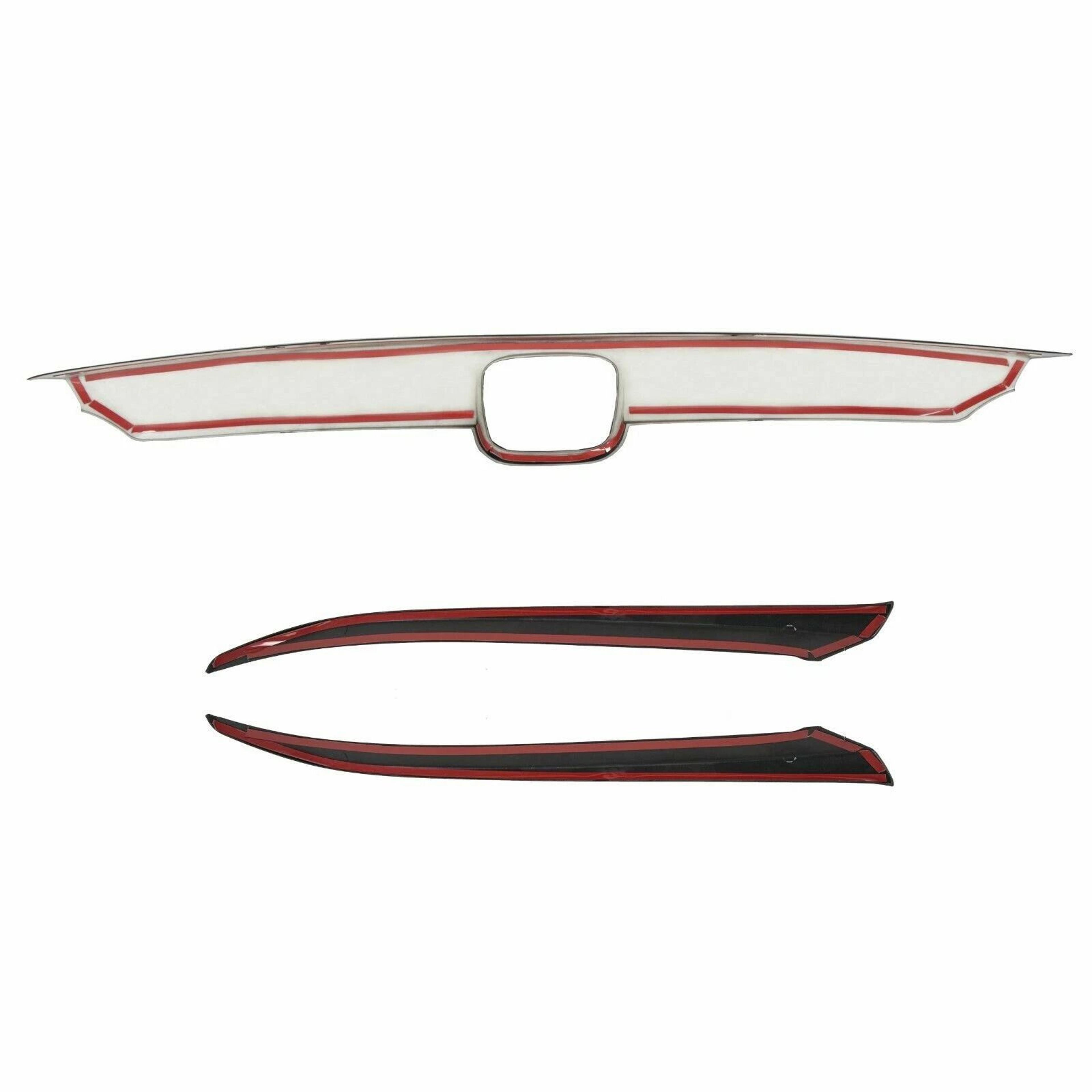 Glossy Black Honda Accord Grille Trim Cover Front Grille Overlay 14