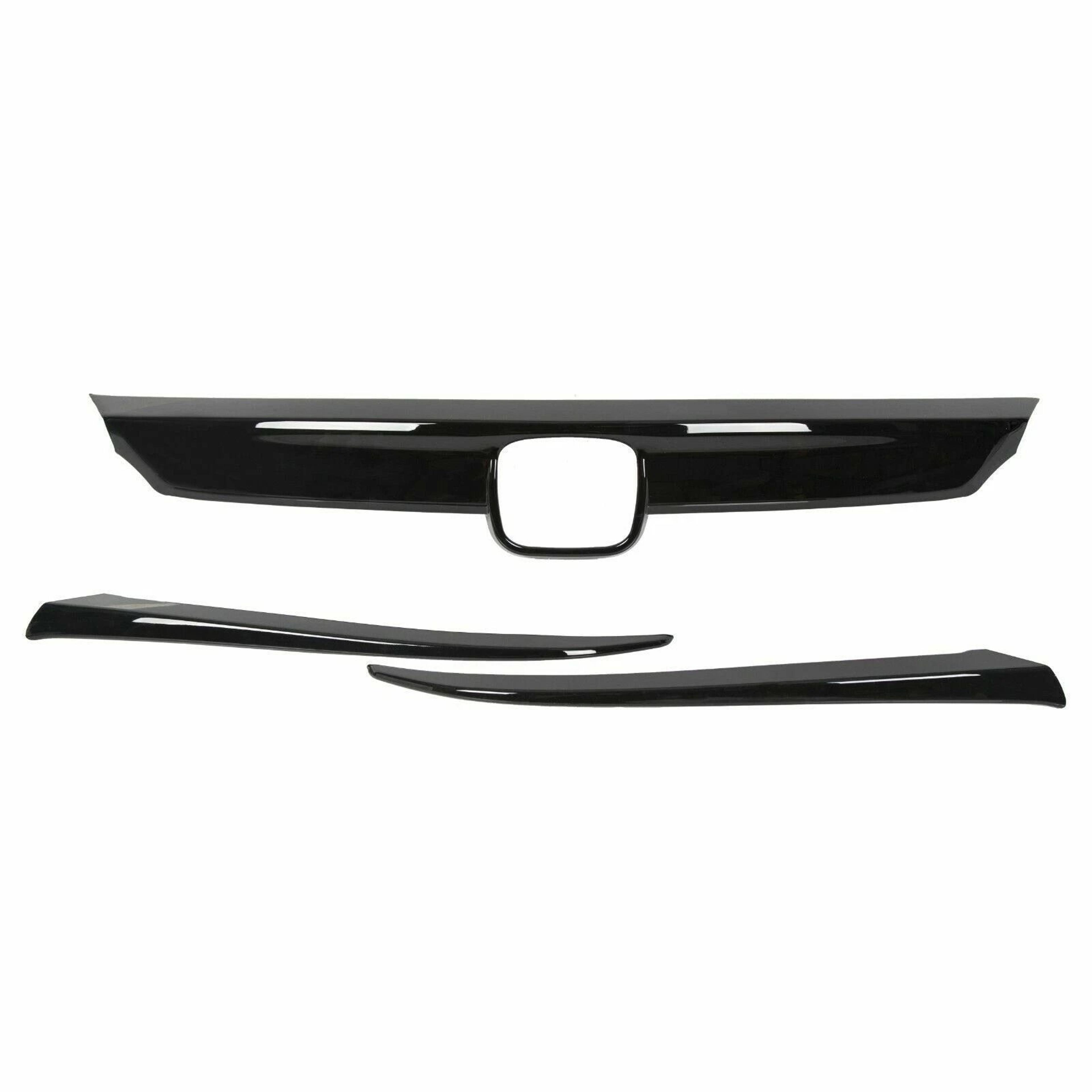 Glossy Black Honda Accord Grille Trim Cover Front Grille Overlay 6