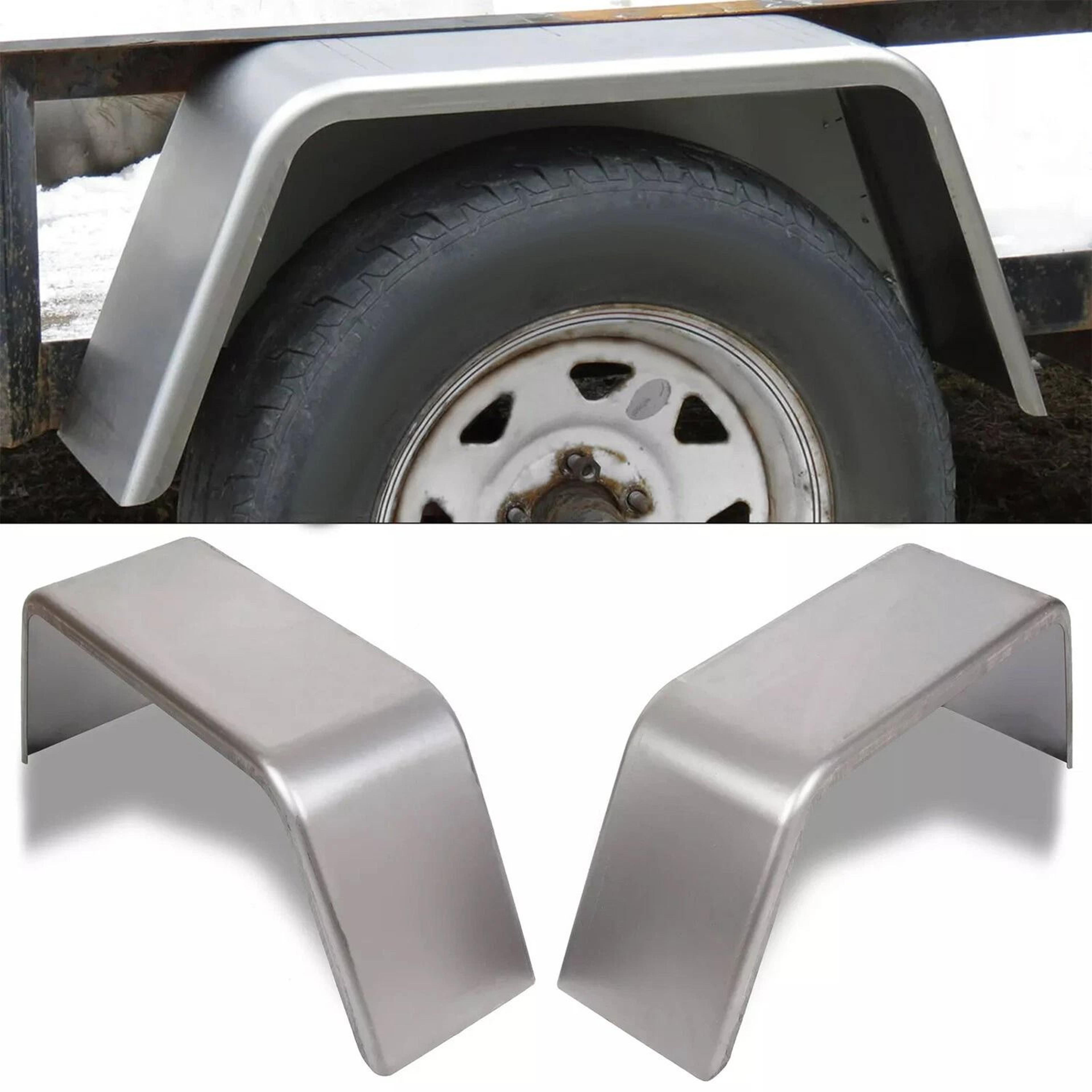 premium square single axle trailer fenders fits wheels heavy duty cargo trailer protection