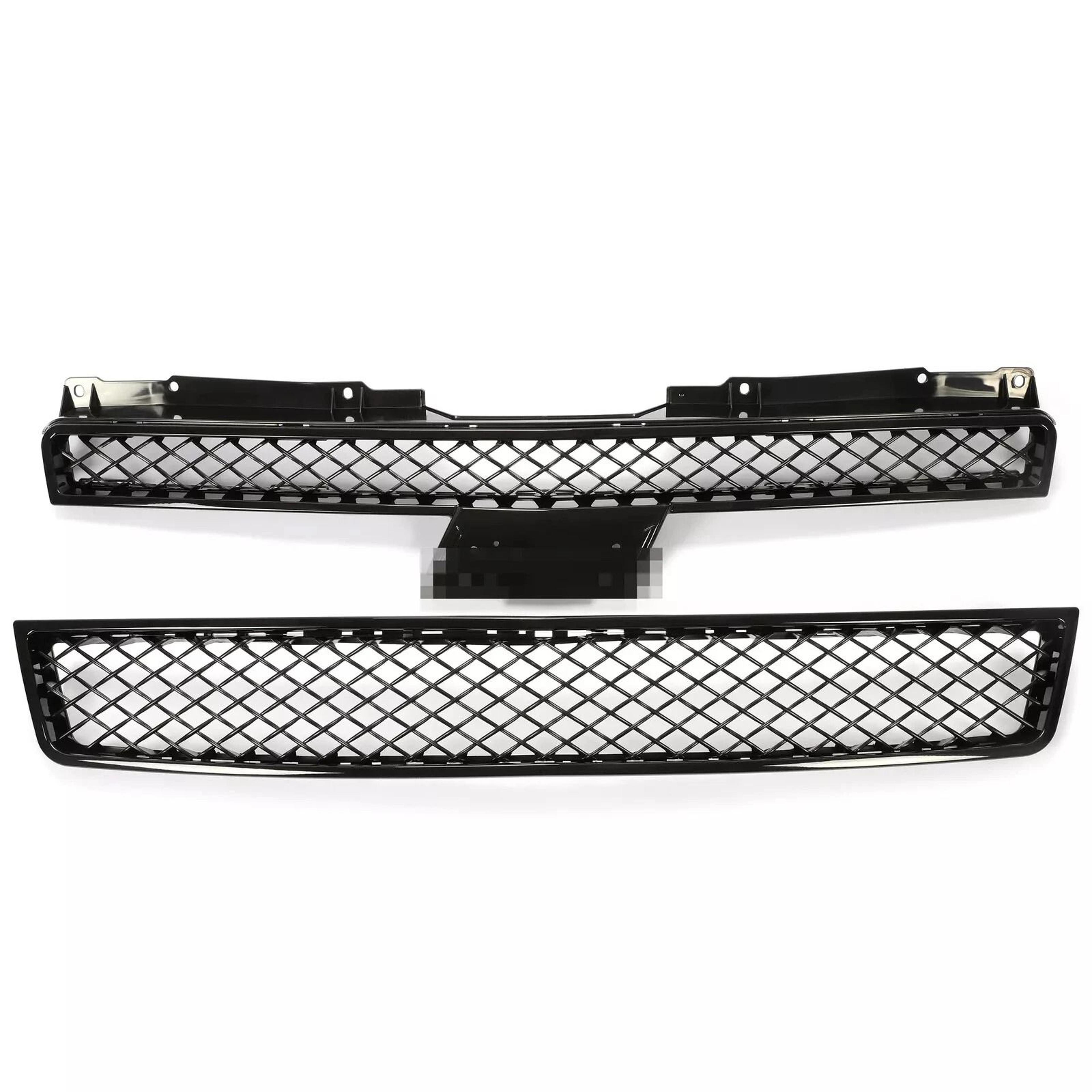 for chevy tahoe/suburban/avalanche black mesh front bumper grille grill