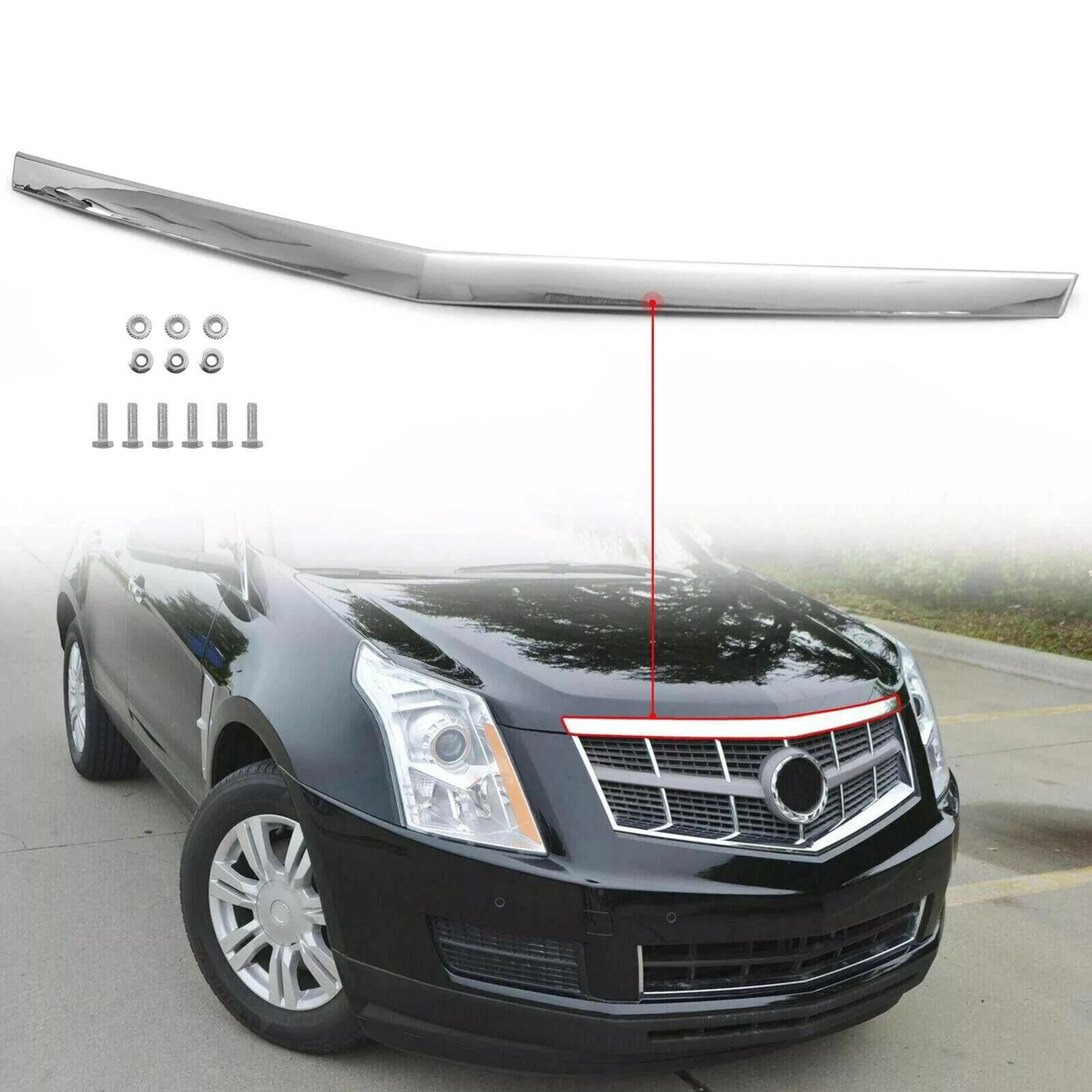 chrome hood molding trim for cadillac srx auto styling replacement