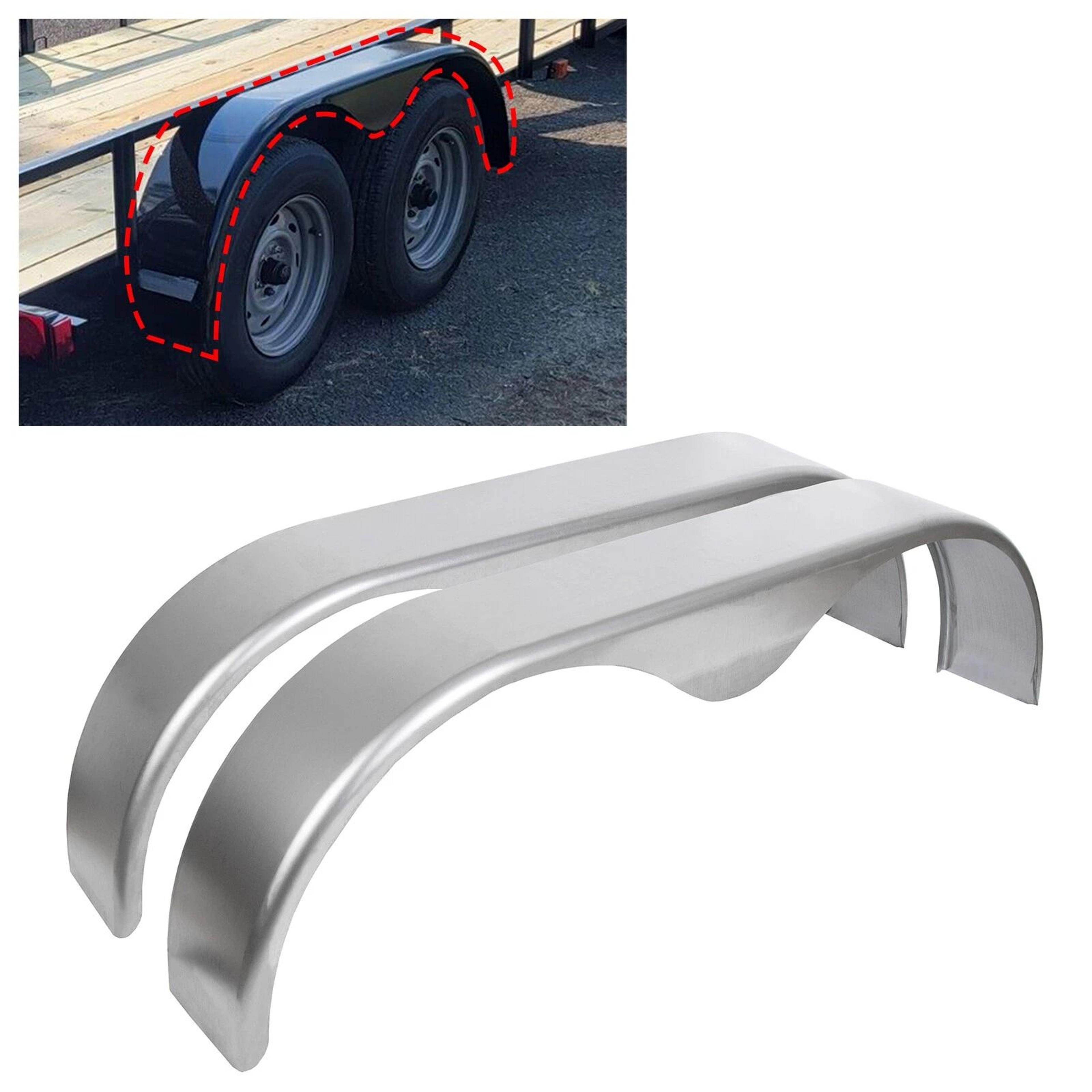 tandem teardrop alloy steel fenders for enclosed trailers, durable and stylish trailer protection