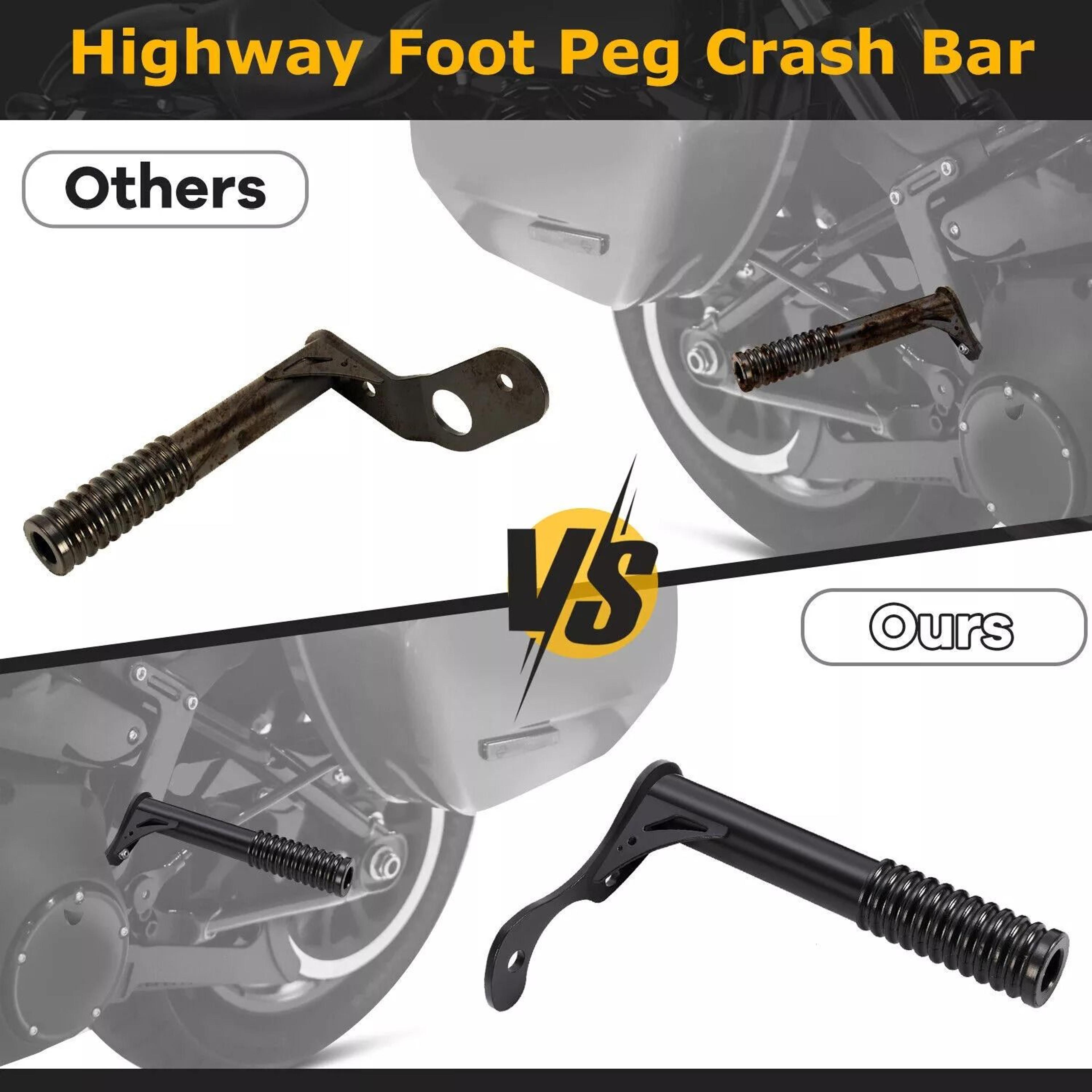 Rear Passenger Peg Crash Bar For Harley Street Bob FXBB  Softail FXST 18