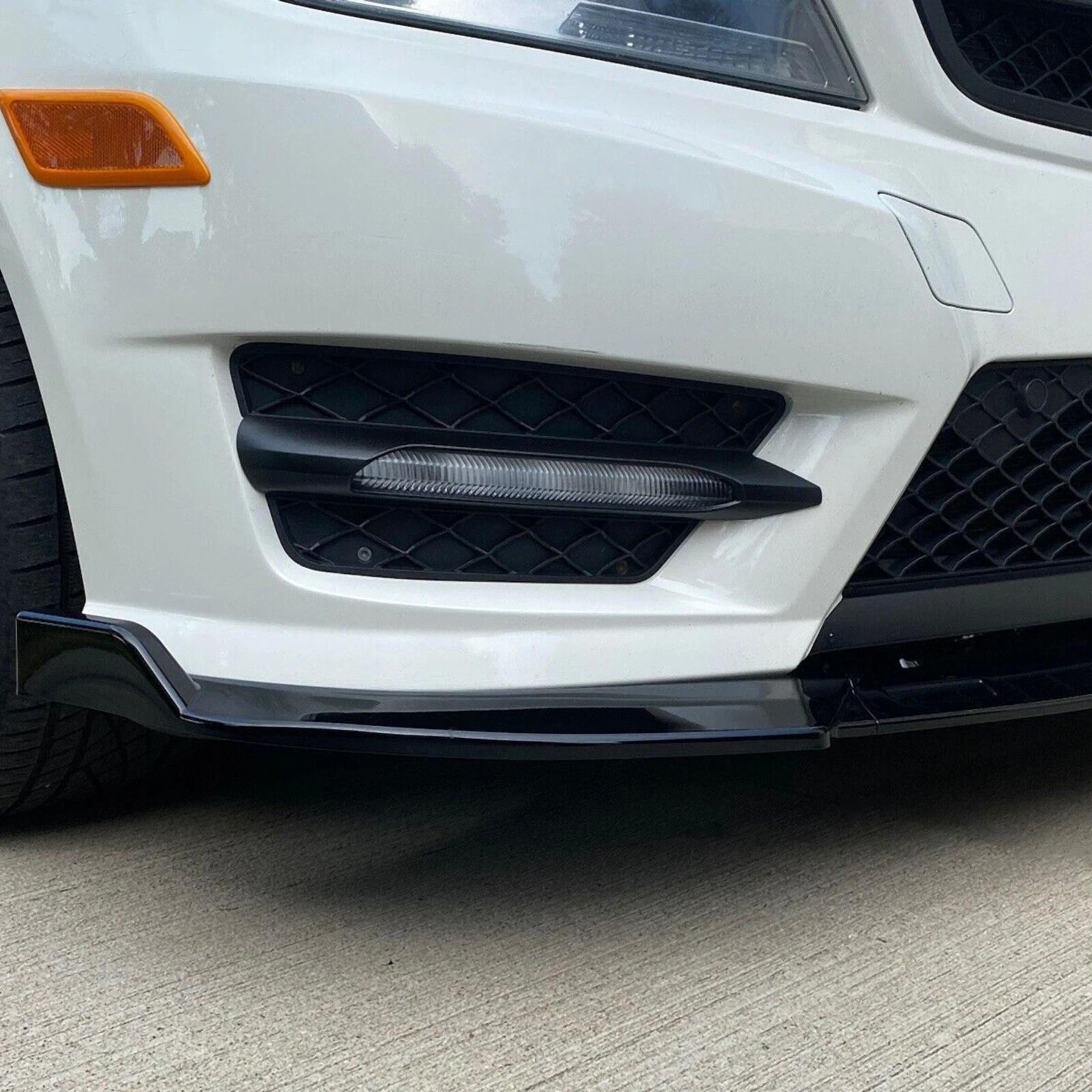 Gloss Black Front Bumper Lip Splitter For Mercedes Benz W204 Sport C Class 11