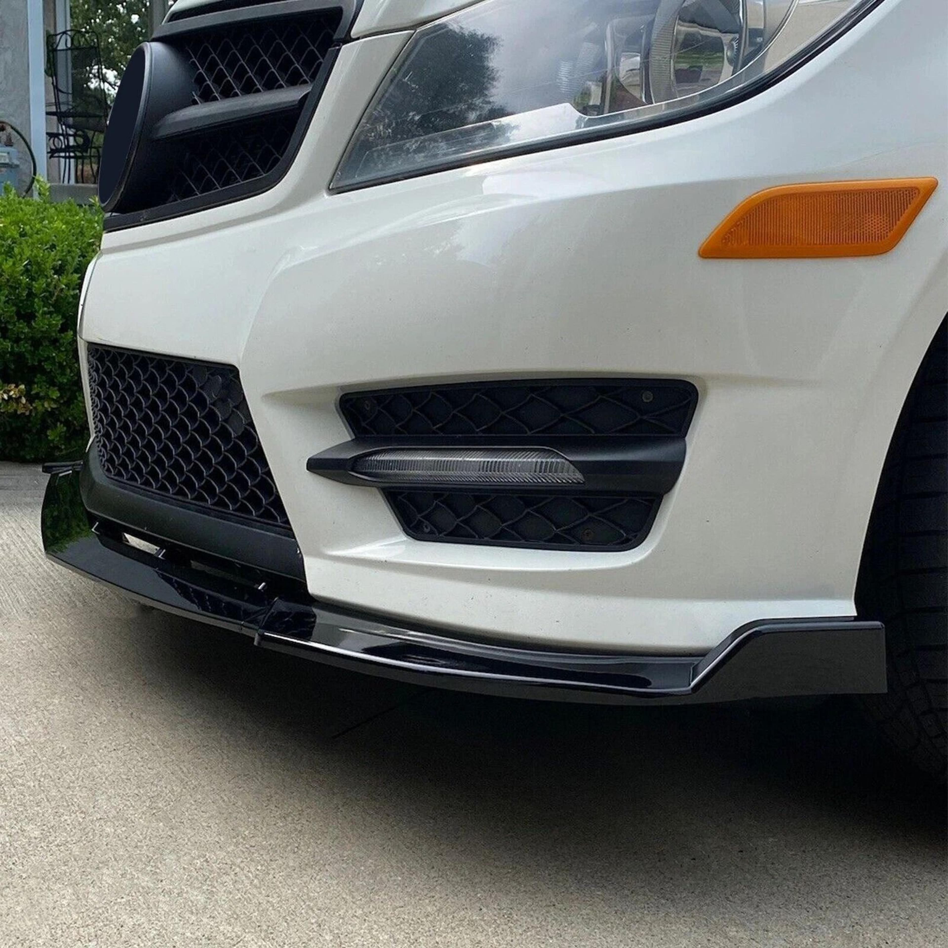 Gloss Black Front Bumper Lip Splitter For Mercedes Benz W204 Sport C Class 13