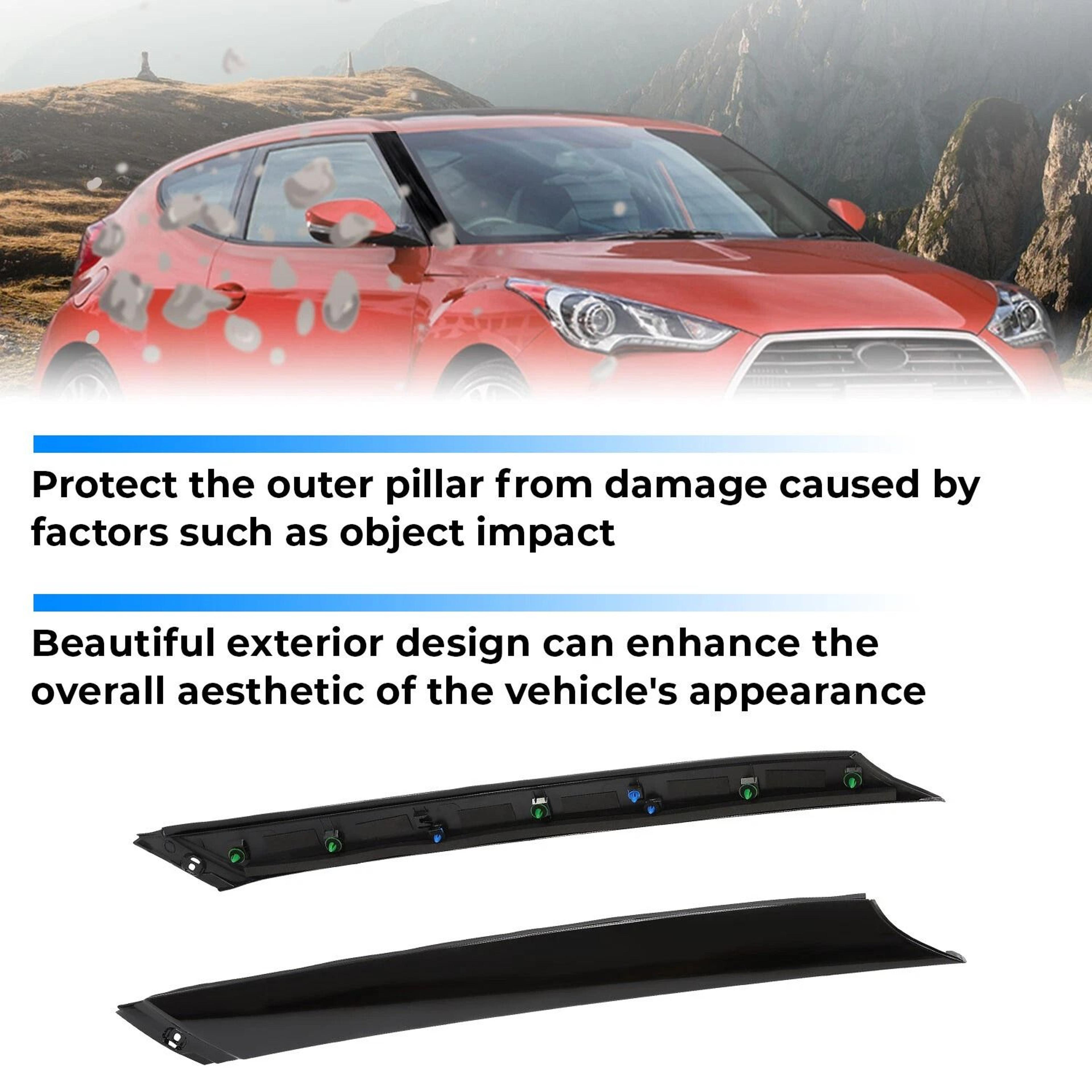 Windshield Pillar Trim Molding Kit For Hyundai Veloster 10