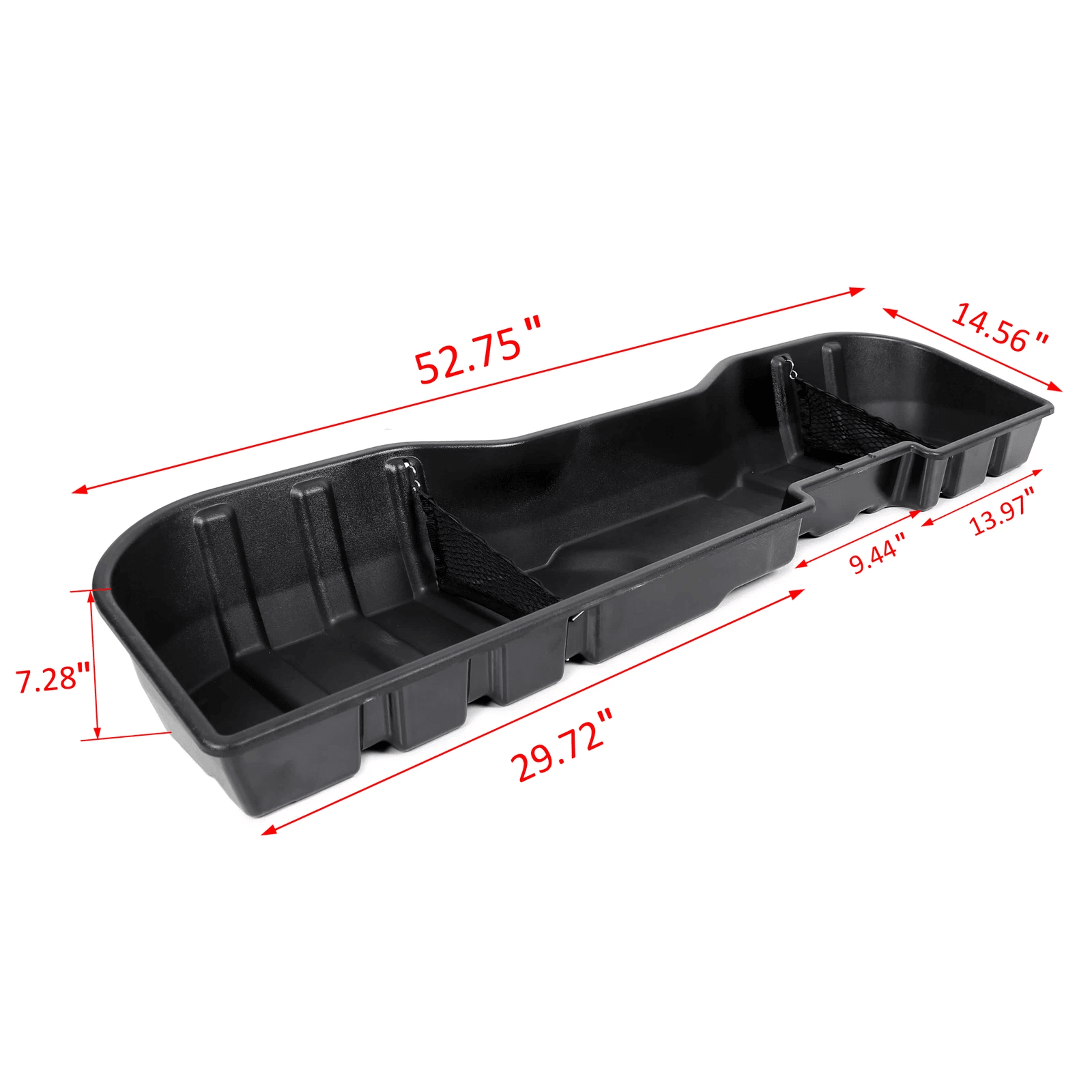 Black Underseat Storage Box For Chevy Silverado  GMC Sierra CREW CAB Durable  Waterproof Organizer 9