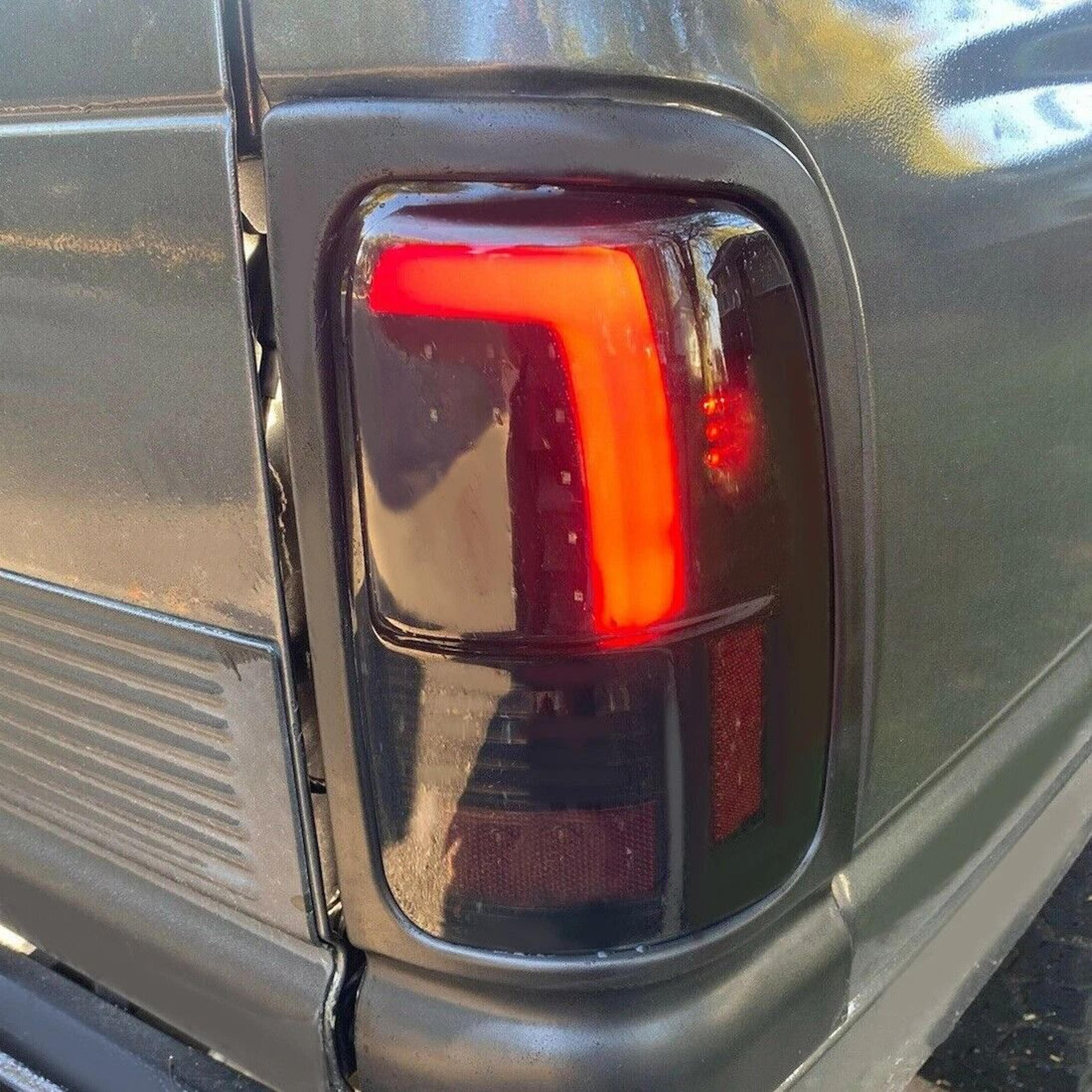 Smoked Black LED Tube Brake Tail Lights For Dodge Ram Durable Stylish Upgrade 2