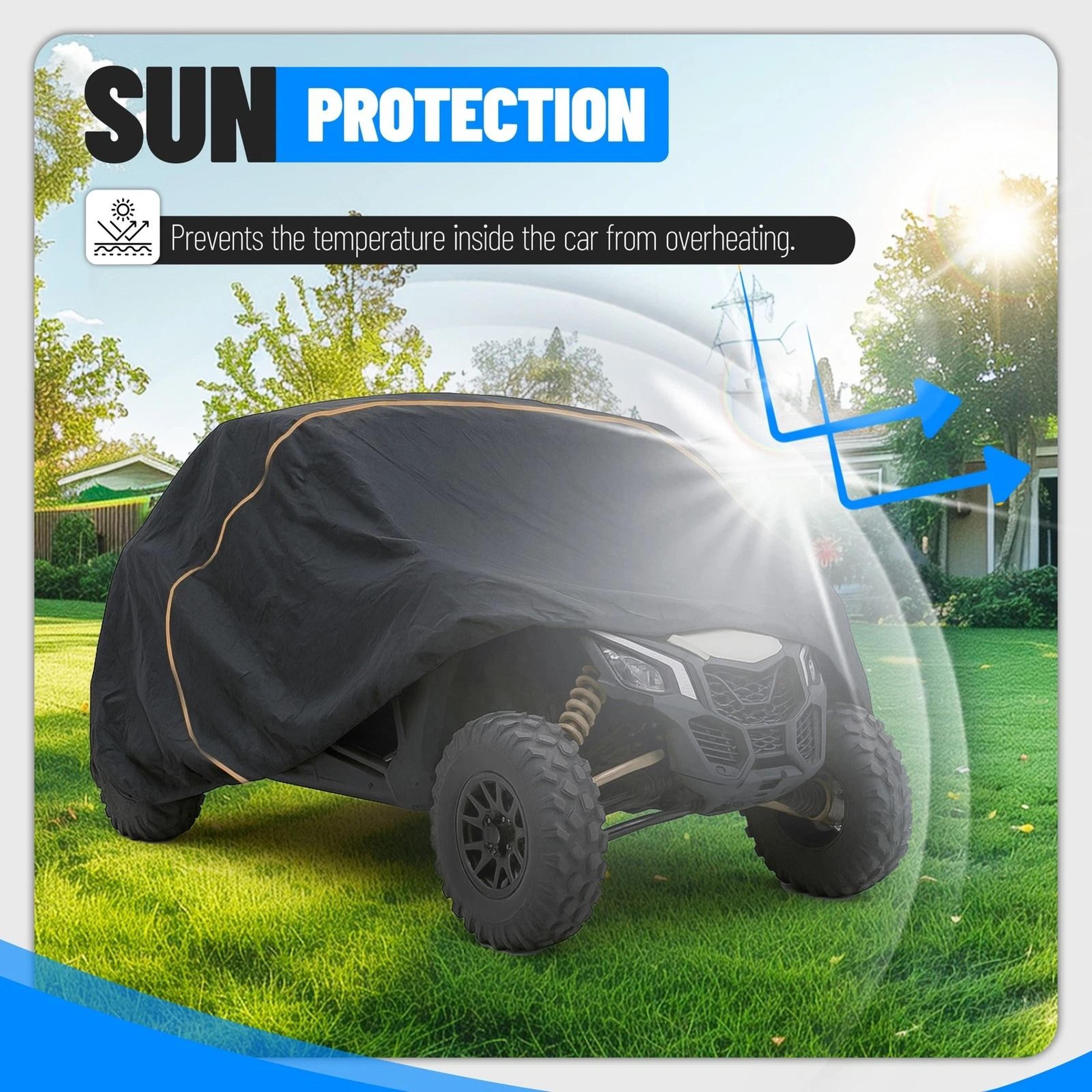 2 Seat Vehicle Storage Dust Cover For Can Am Maverick X3 Teryx Polaris RZR UTV Waterproof Durable P 10