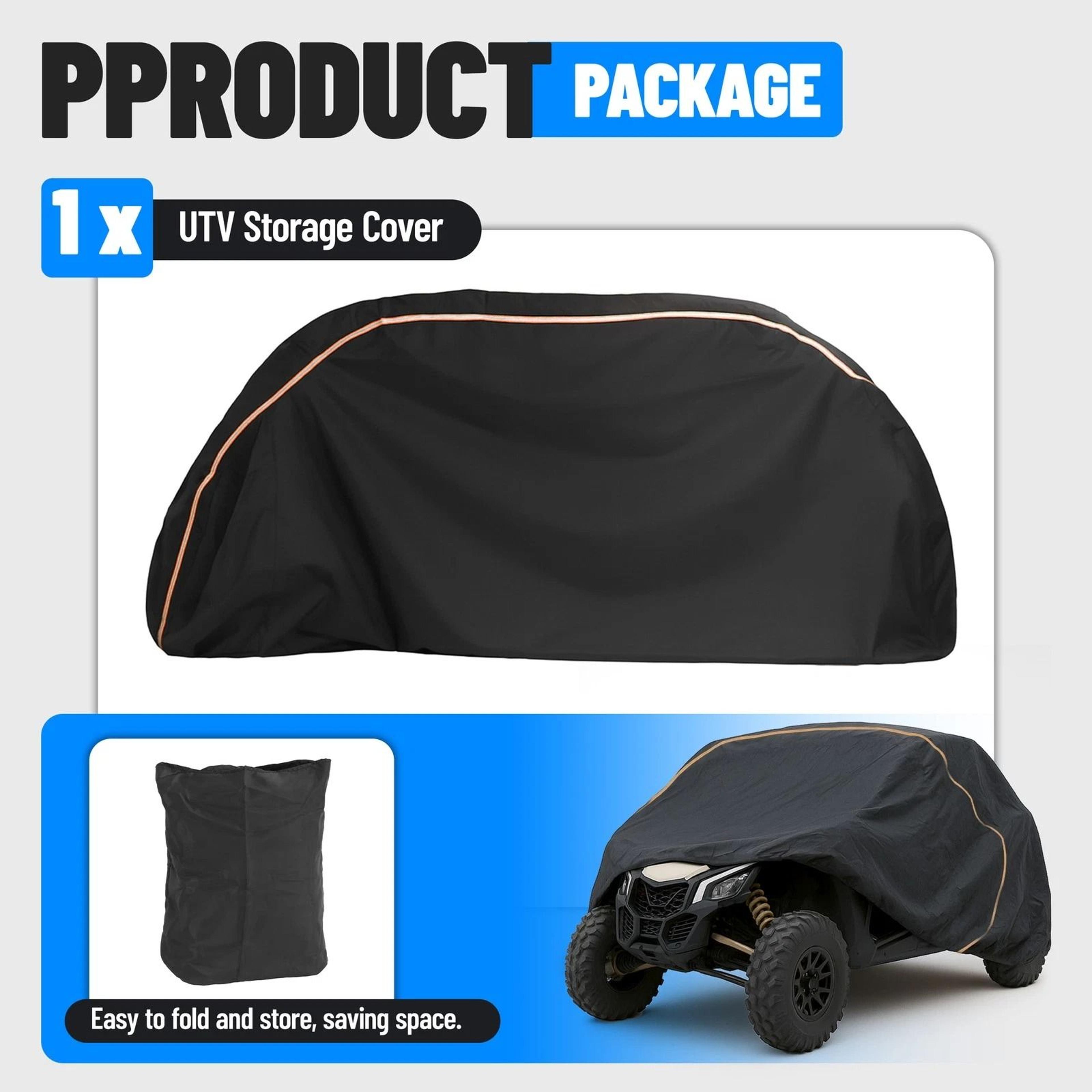 2 Seat Vehicle Storage Dust Cover For Can Am Maverick X3 Teryx Polaris RZR UTV Waterproof Durable P 5