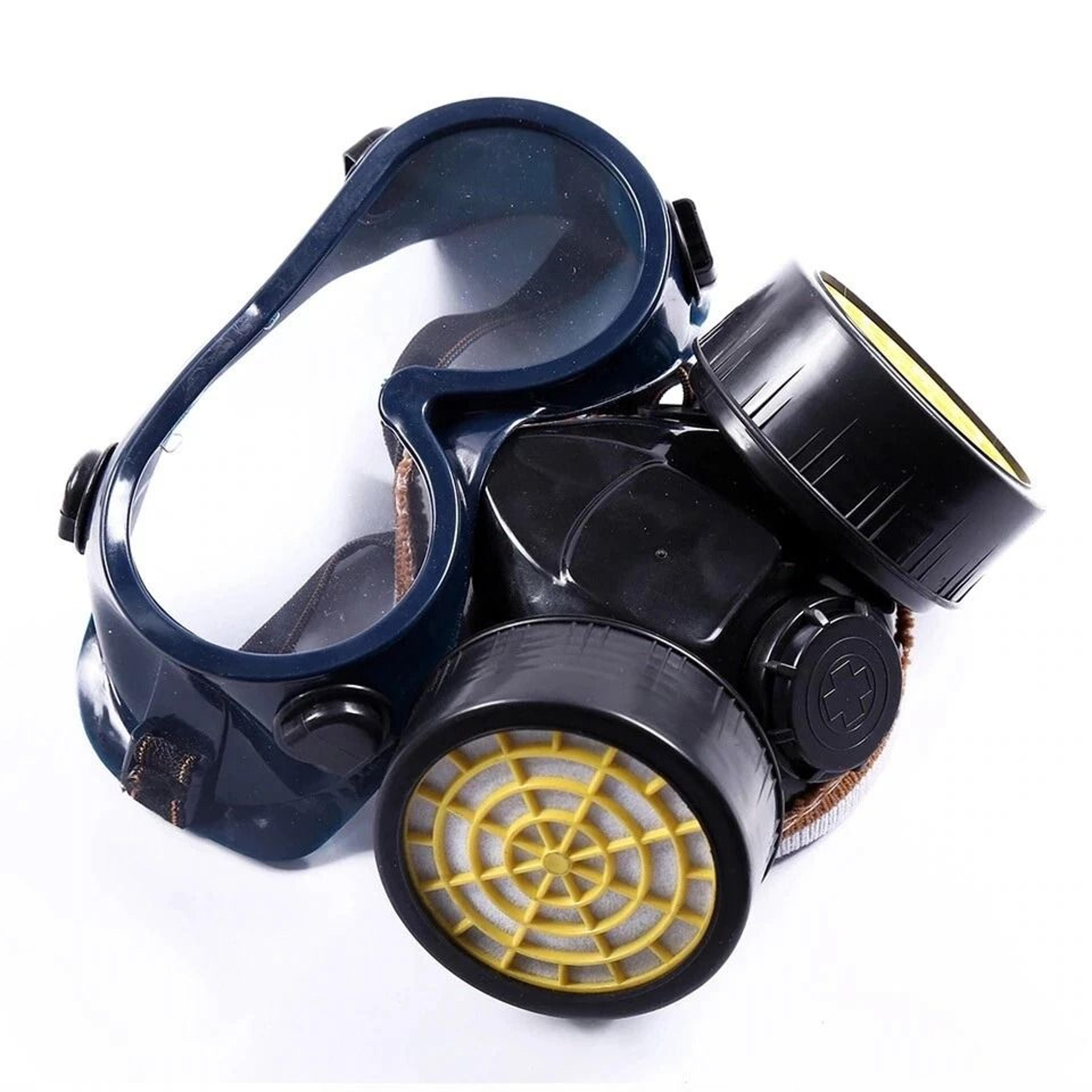 Emergency Survival Gas Mask With Dual Protection Filter  Safety Goggles 2