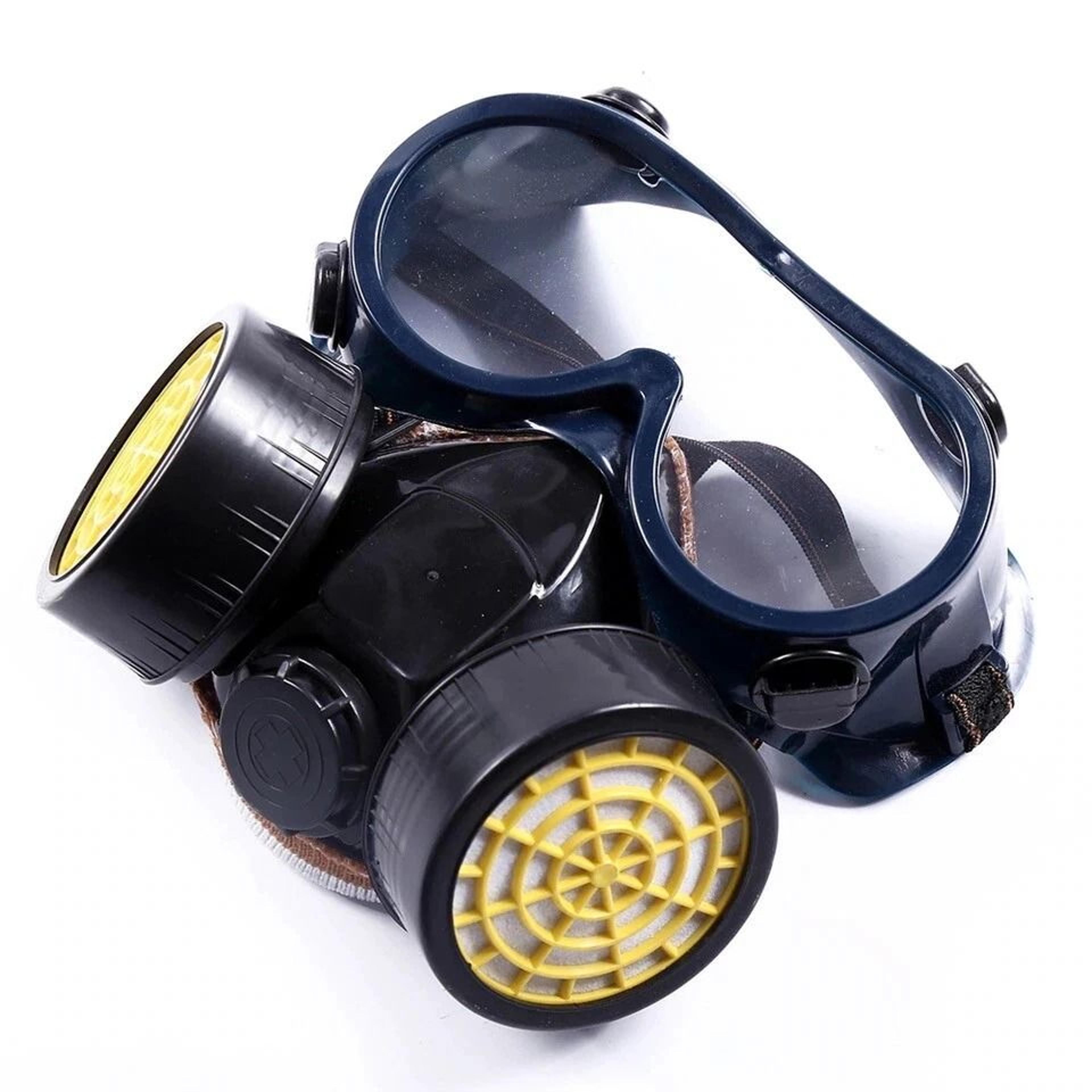 Emergency Survival Gas Mask With Dual Protection Filter  Safety Goggles 4
