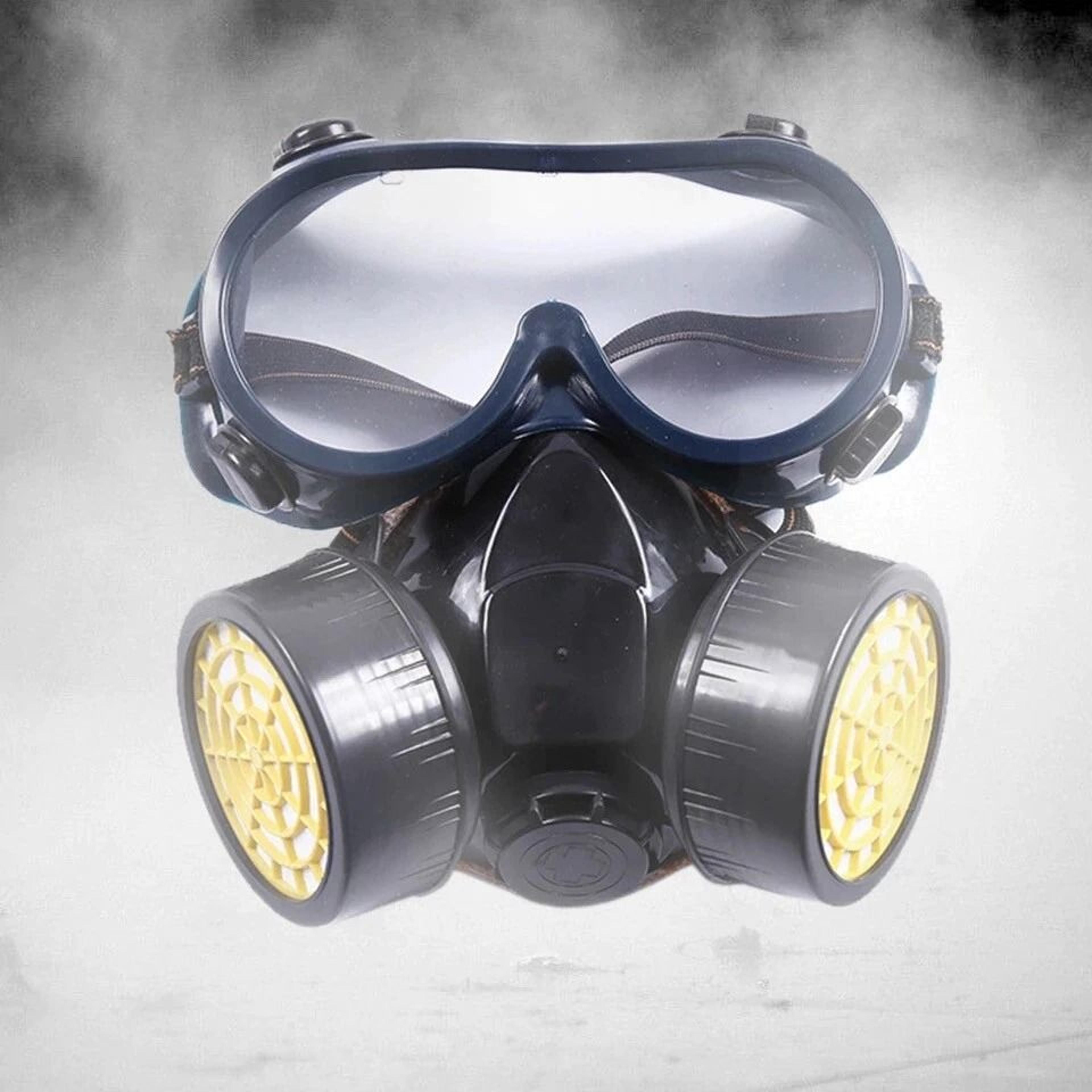 Emergency Survival Gas Mask With Dual Protection Filter  Safety Goggles 5