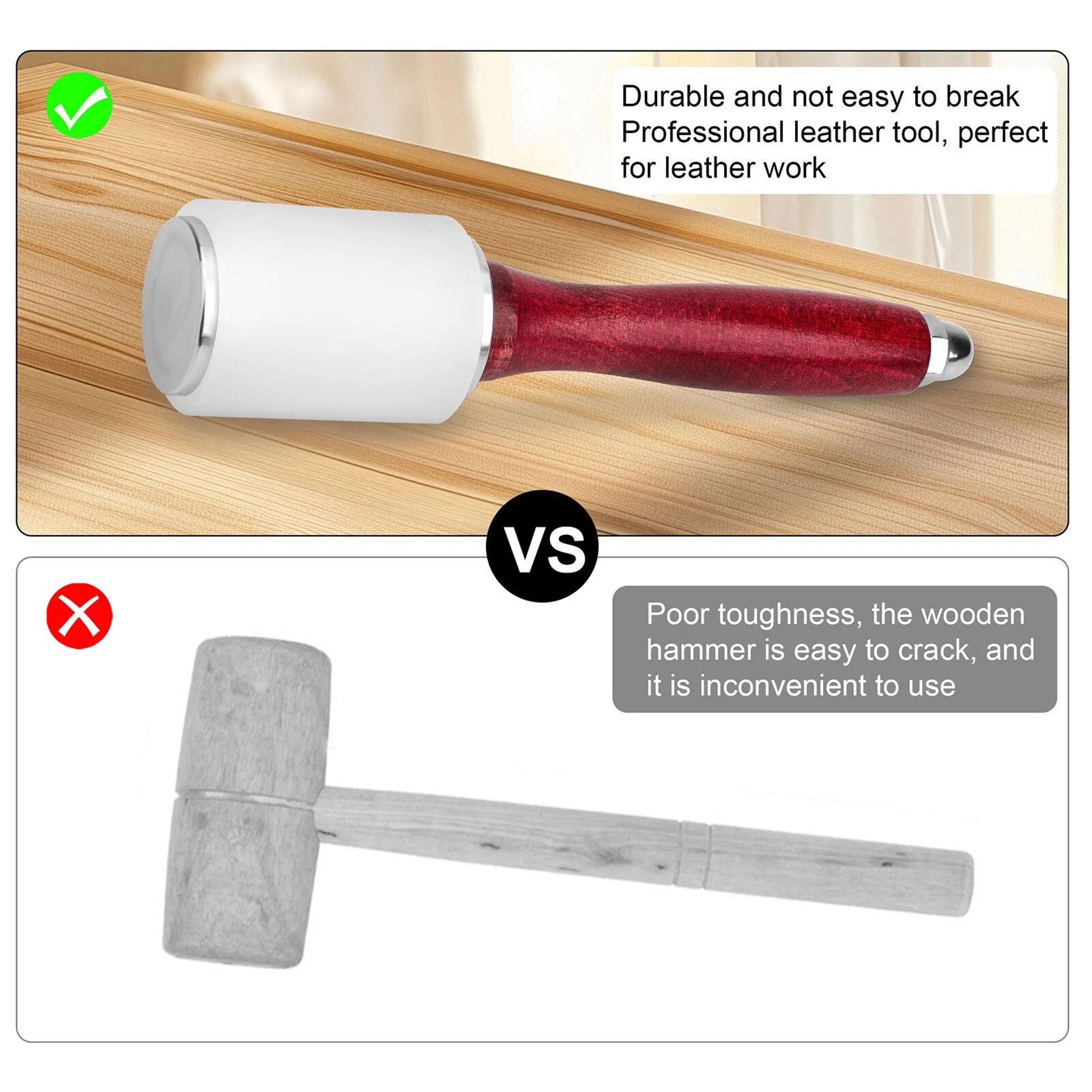 Leather Craft Hammer Premium Leather Carving Mallet For DIY Leatherworking  Sewing Projects 2