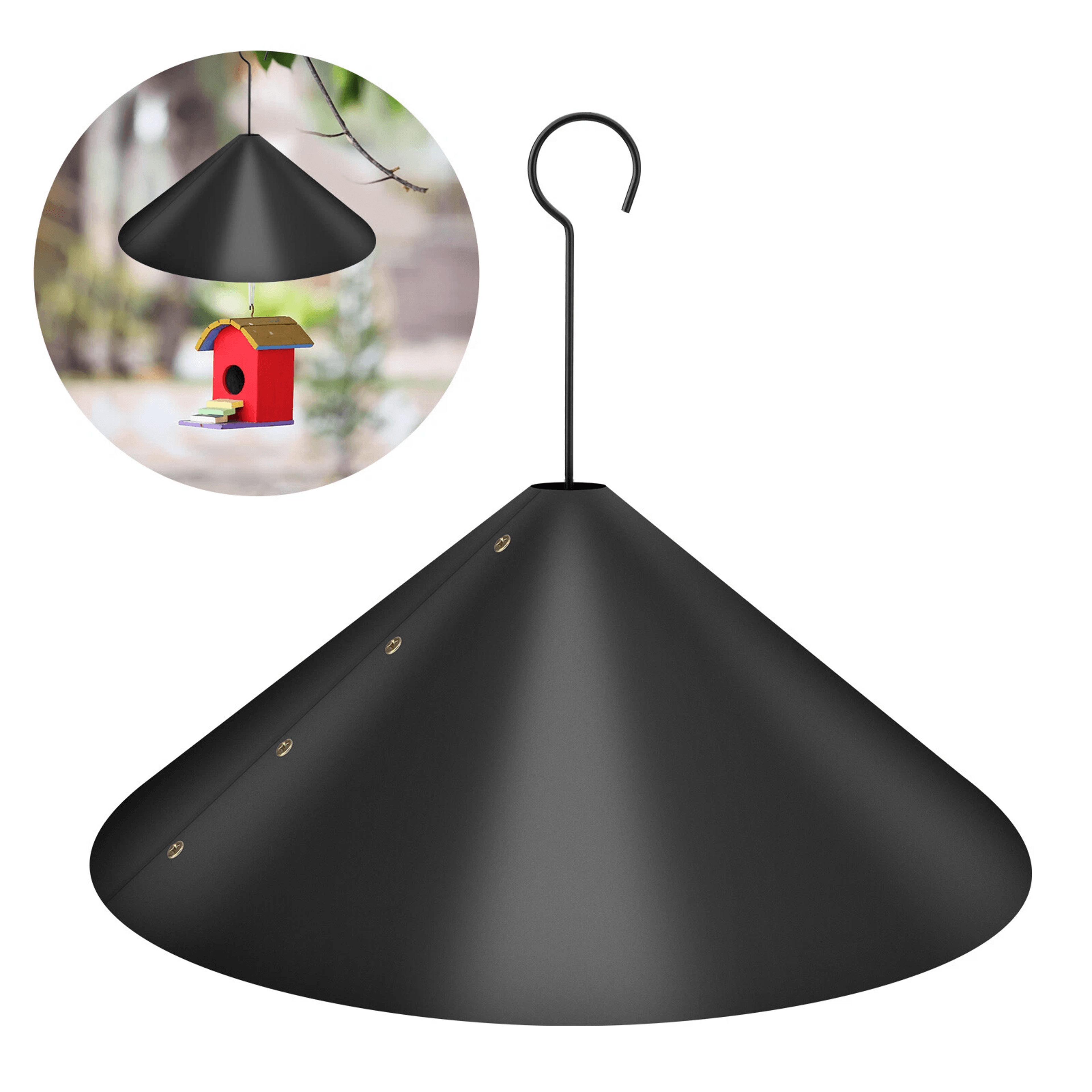 Large Squirrel Baffle For Bird Feeder Protection Universal Pole Mount Guard 5
