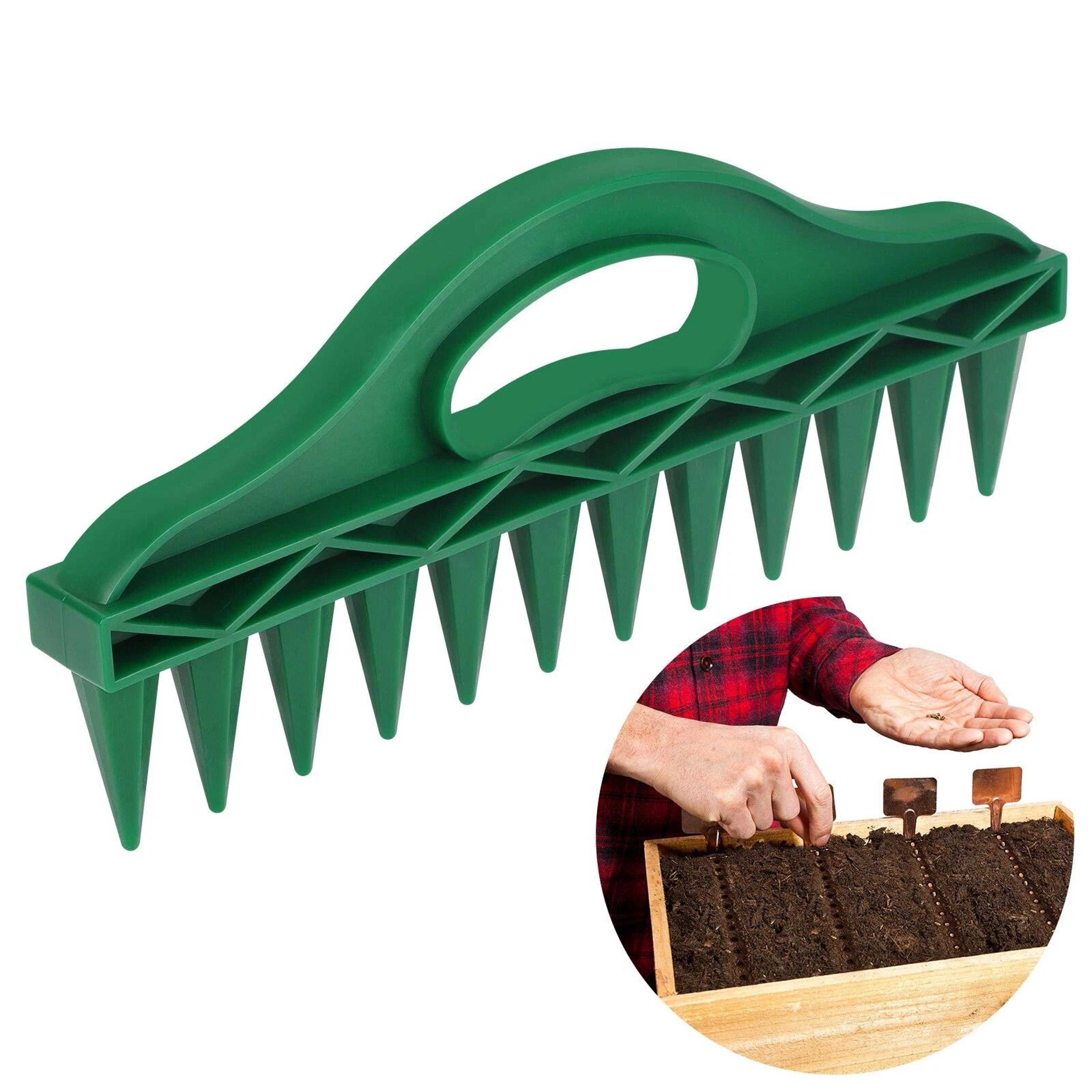 garden planter punch dibber tool manual plastic seed sower for easy planting